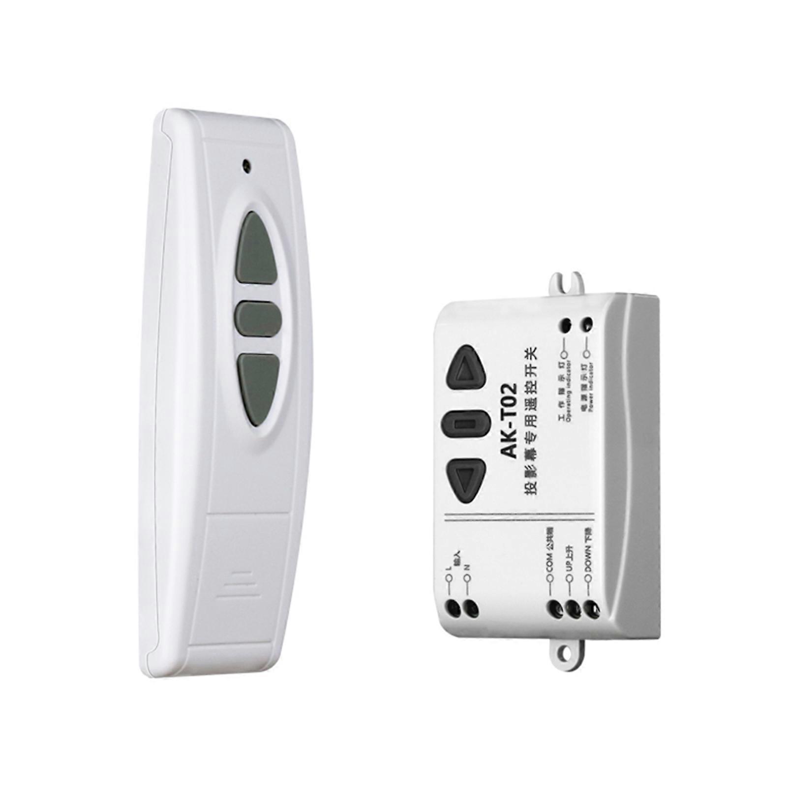 Wireless Remote Switches AC220V 315/433Mhz Relays,Wireless RF Switches for Projection Screen ,98Ft Long Ranges