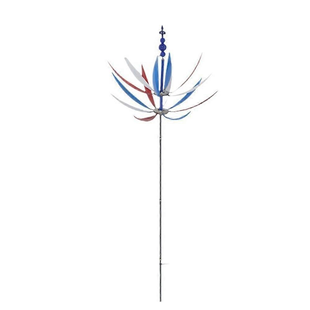 Harlow Wind Spindle Metal Windmill 3D Wind Rotating Sculpture with Removable Rotator 3D Wrought Iron Gardening