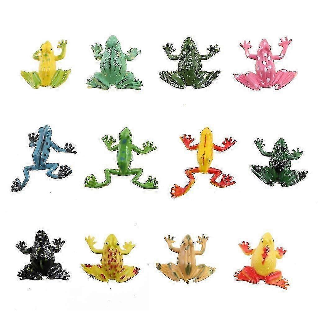 12pcs Childrens Toy Figure Frogs Amphibian Learning Model Biology Class Props