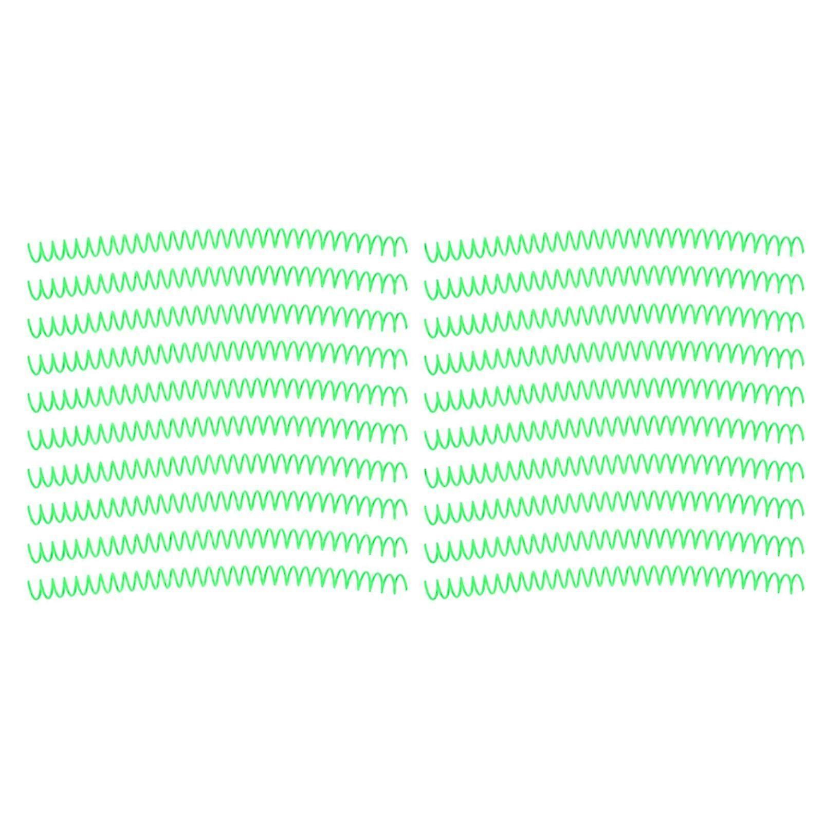 20Pcs Spiral Binding Coil Large Capacity Spine Comb 30 Holes 13mm Diameter Set Kit Green