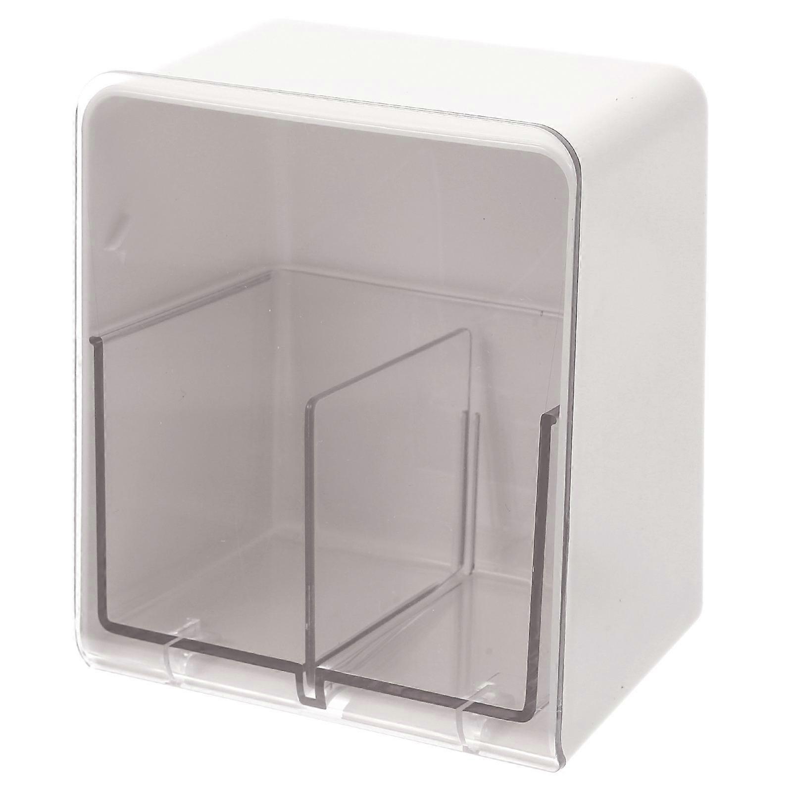 Transparent Swab Container Section Makeup Organizer for Balls and Pads, Dustproof Storage Box with Lid for Bedroom and Bathroom Decor