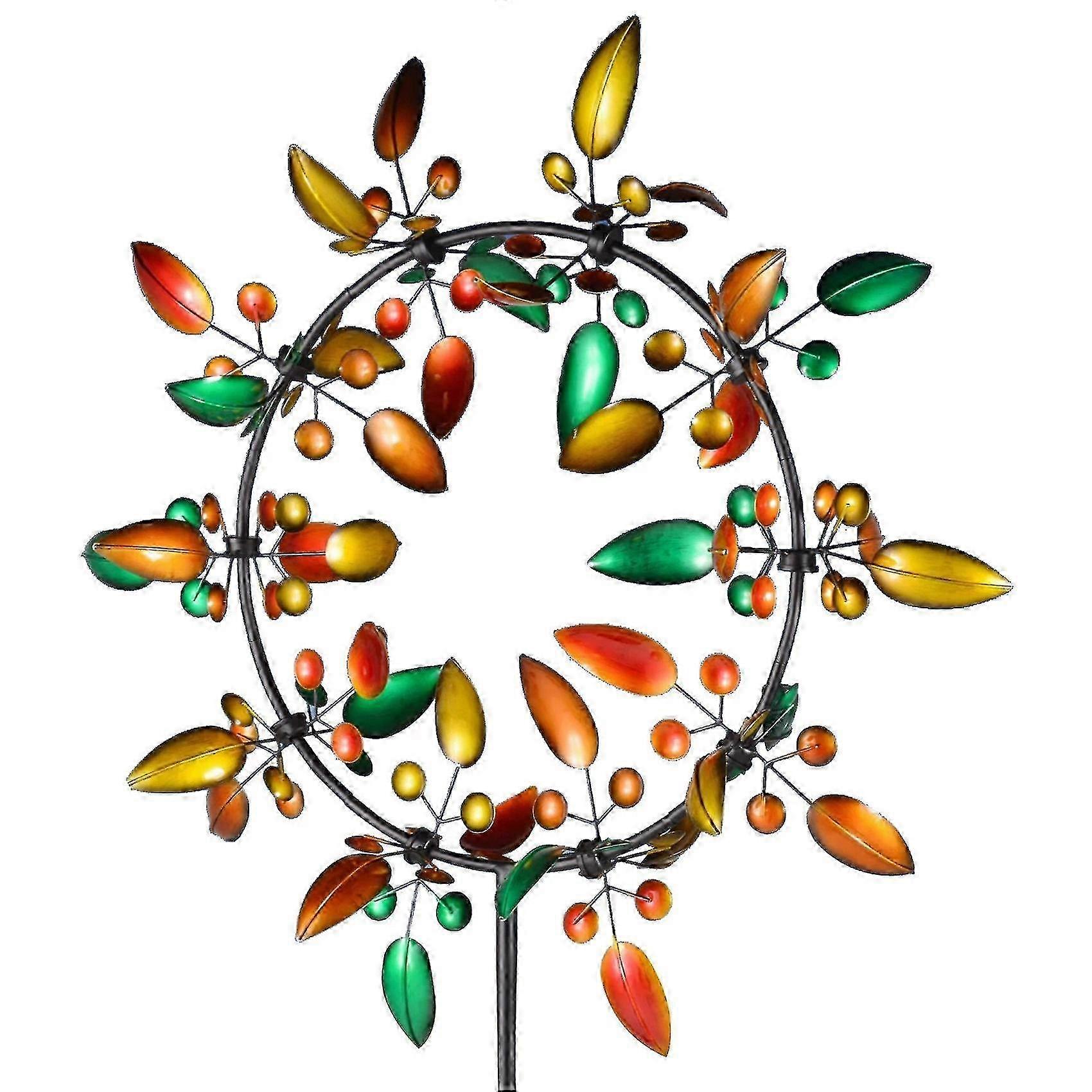 Unique Multi Color Wind Sculpture Spinner Metal Windmill for Yard, Garden, Farm, and Outdoor Use