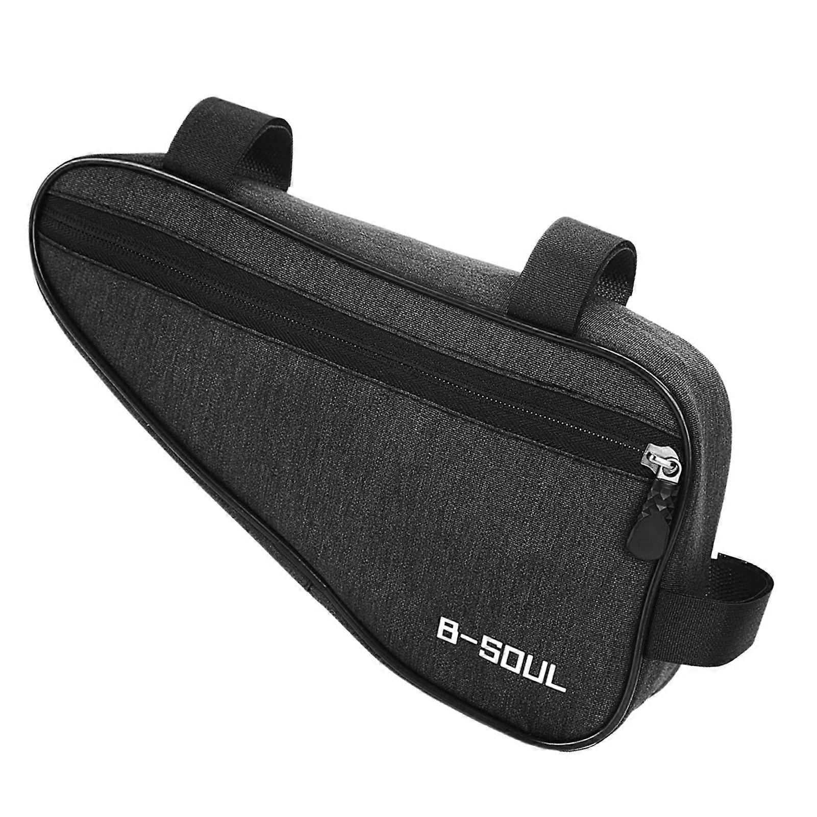 Bicycle Bag Frame Triangle - Waterproof Tool and Lock Storage Bag - Durable Frame Bag for Rain Jacket - Black