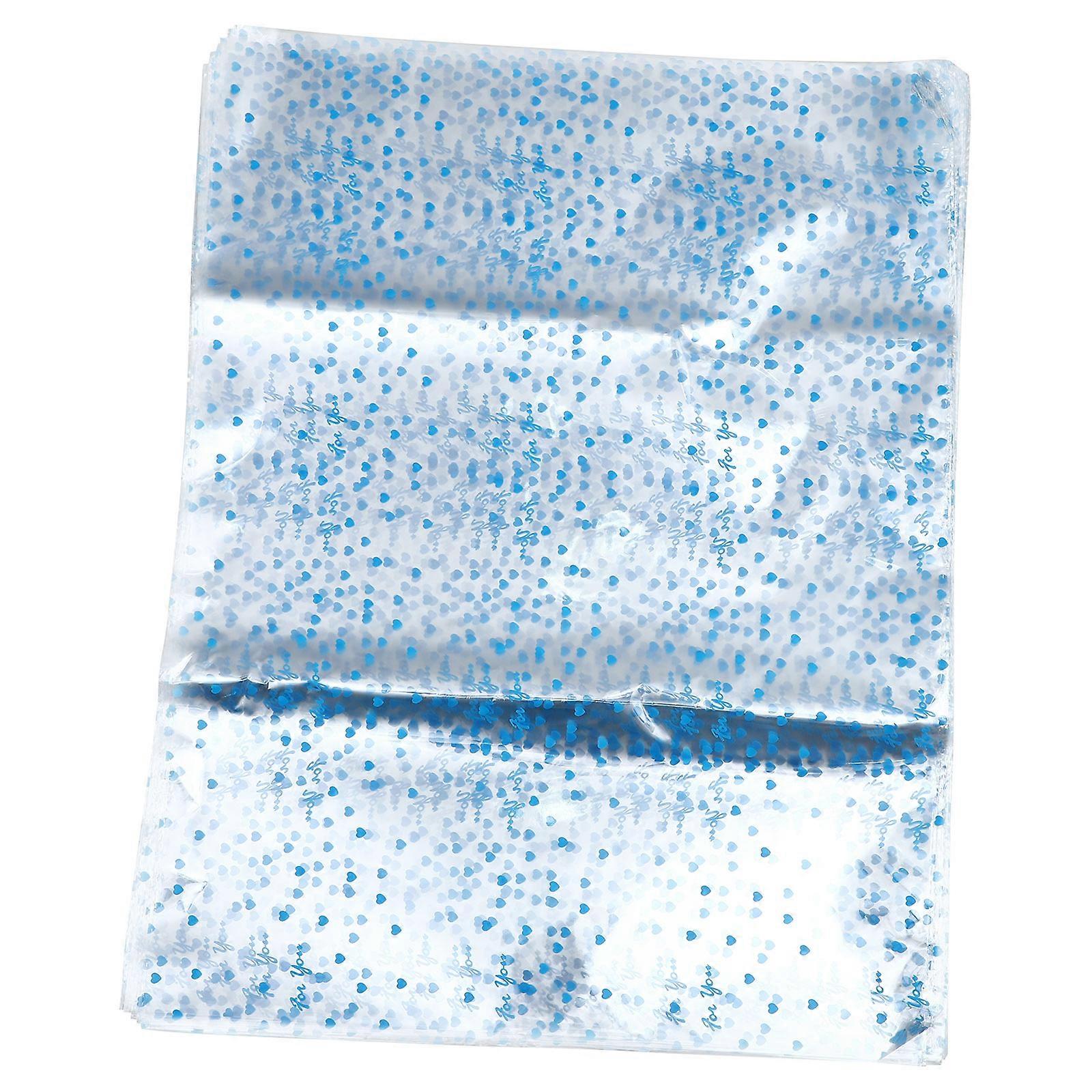 Waterproof Floral Wrapping Paper Transparent Packing Paper for Congratulatory Events Easy to Cut OPP 100Pack