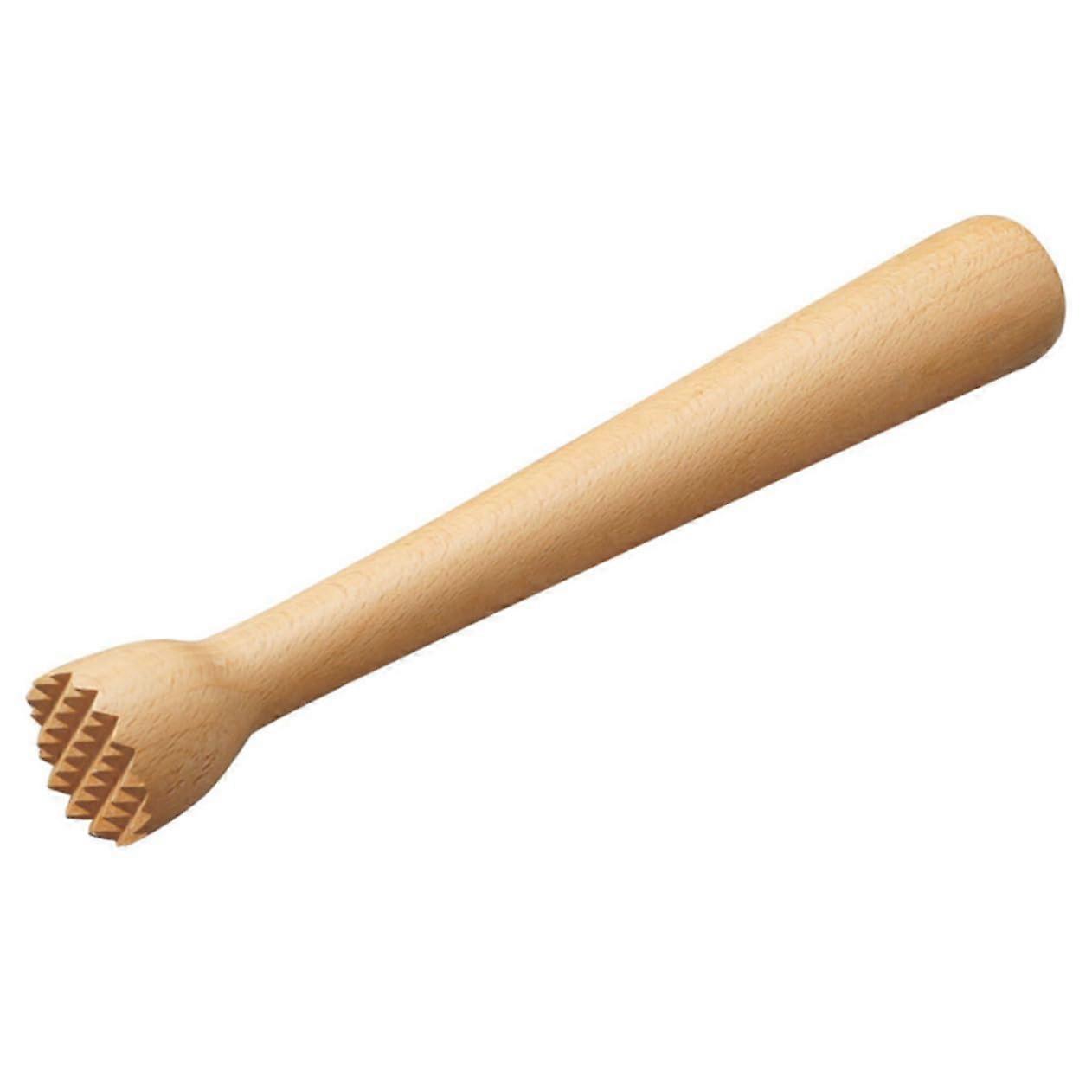 Robust Beech Wood Cocktail Muddler Stirrer Tool for Mixing Drinks, Mojito Muddling, and Crushed Ice Mixing