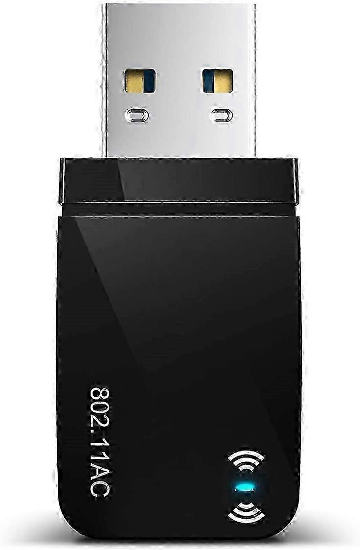 1300Mbps USB 3.0 Wireless WiFi Adapter suitable for PCs, Compact USB Wi-Fi Dongle AC Mini Network Adapters for Connectivity