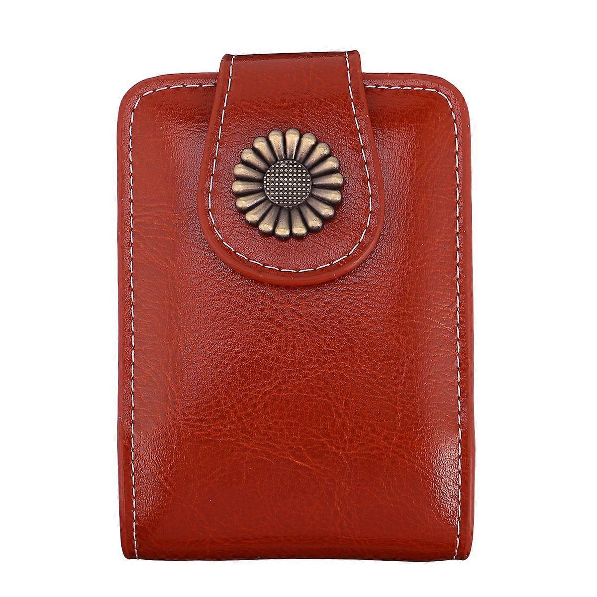 1pc Pounch Lipsticks Pounch Lipsticks Case Lip Gloss Carrying Case With Built In Mirror (Wine Red)