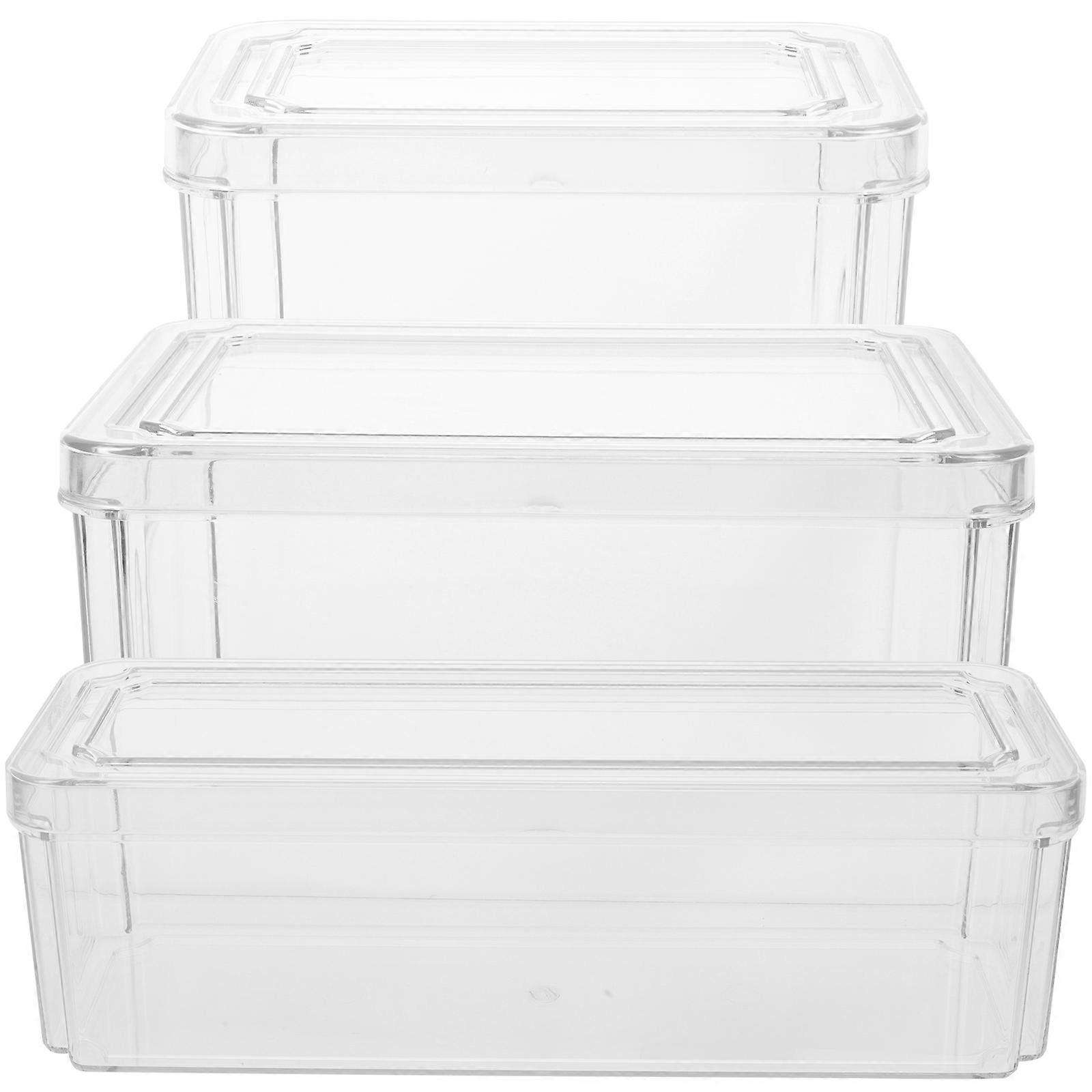 Refrigerator Containers Multipurpose Practical Design Odor Prevention 3Pcs