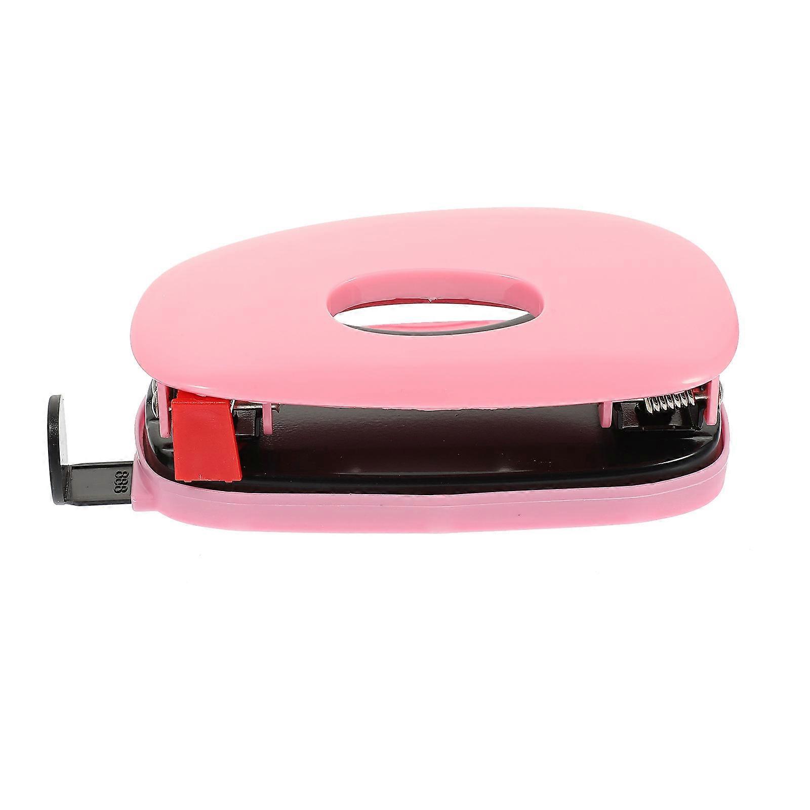 Kleine Locher Schreibwaren Schreibtisch 2 Locher Binder Locher Papier Locher Bürobedarf Rosa Kompakte Form 1Pack