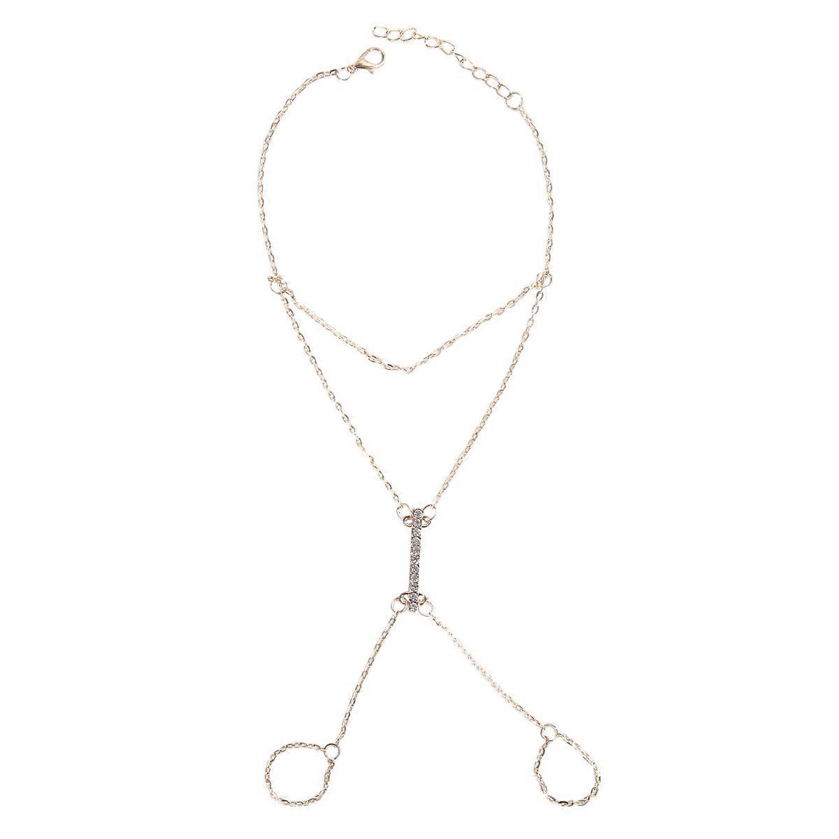 Here's a refined and engaging product description based on your input:
**1pc Gothic Fringe Flash Anklet for Women – Elegant Foot Jewelry for