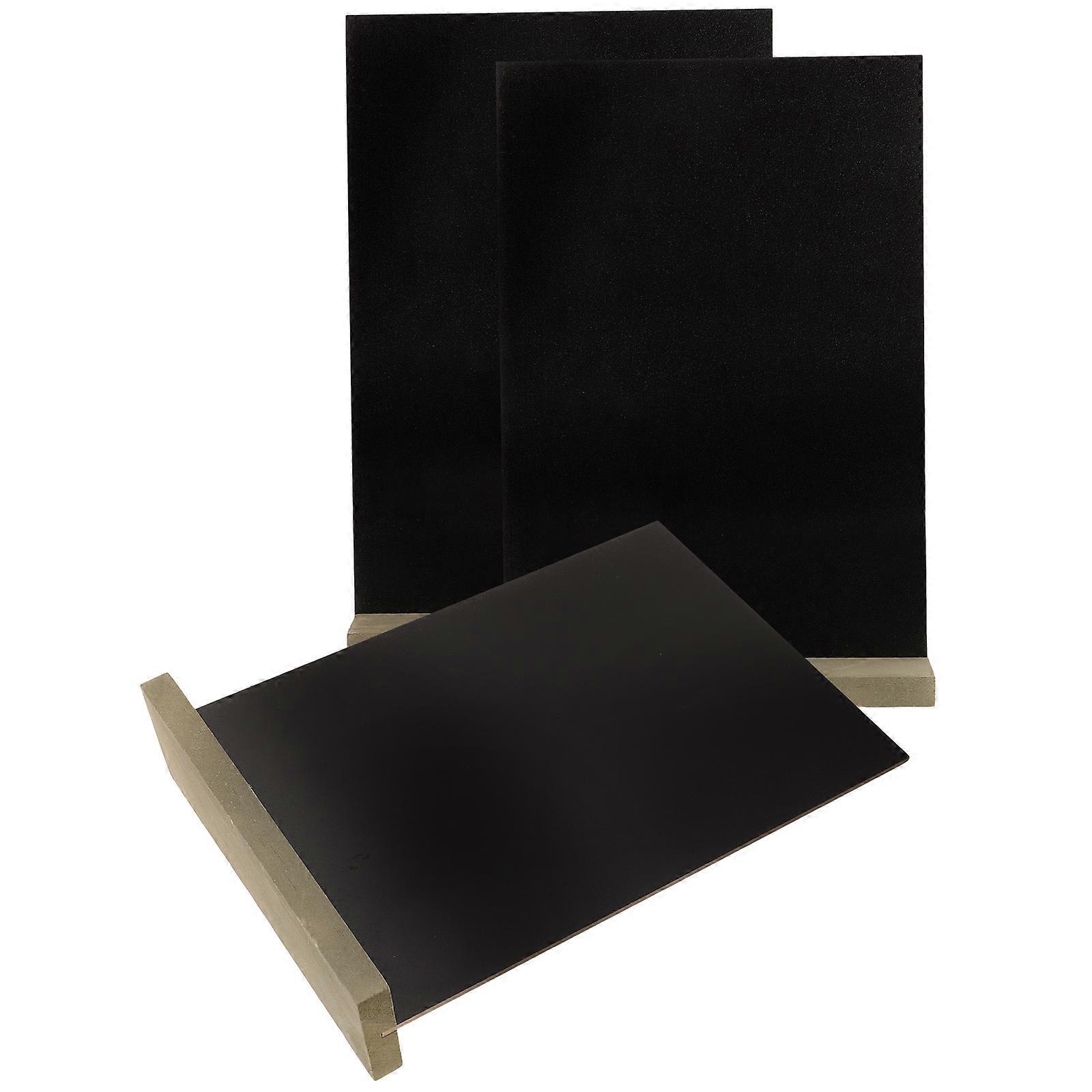 Mini Wooden Chalkboard Simple Design Writing Tabletop Decorative Use 22.00X15.00X5.00CM 3Pack