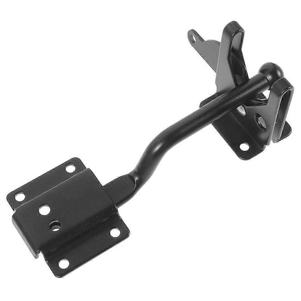 Fence Gate Latch Galvanized Iron Security Wooden Gates Fences Black Spring-Loaded Pull Cable 1Set