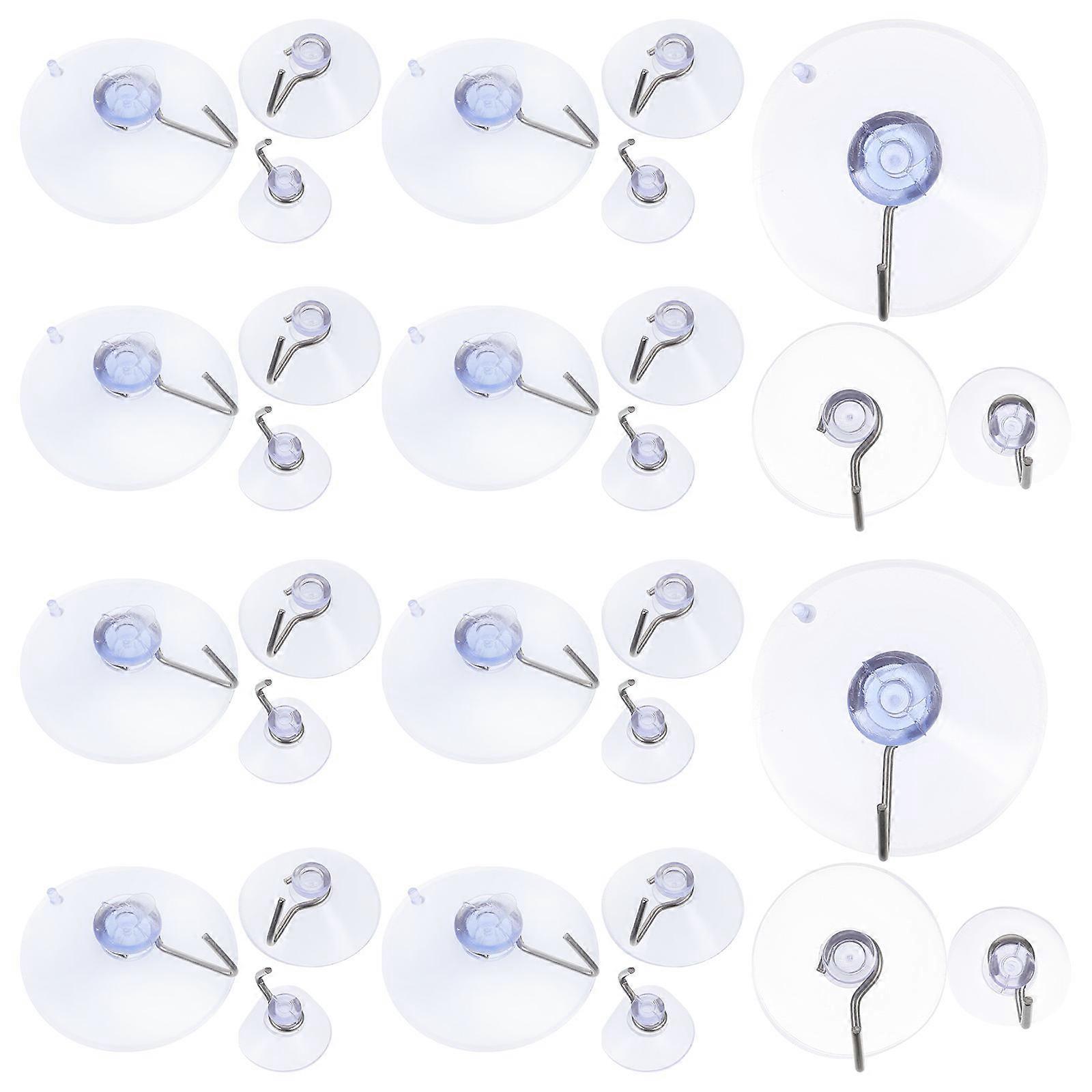 Small Suction Cups With Hooks Transparent Heavy Duty Suction Cup Kitchen Utensils Organizing Mushroom Head 30Pcs