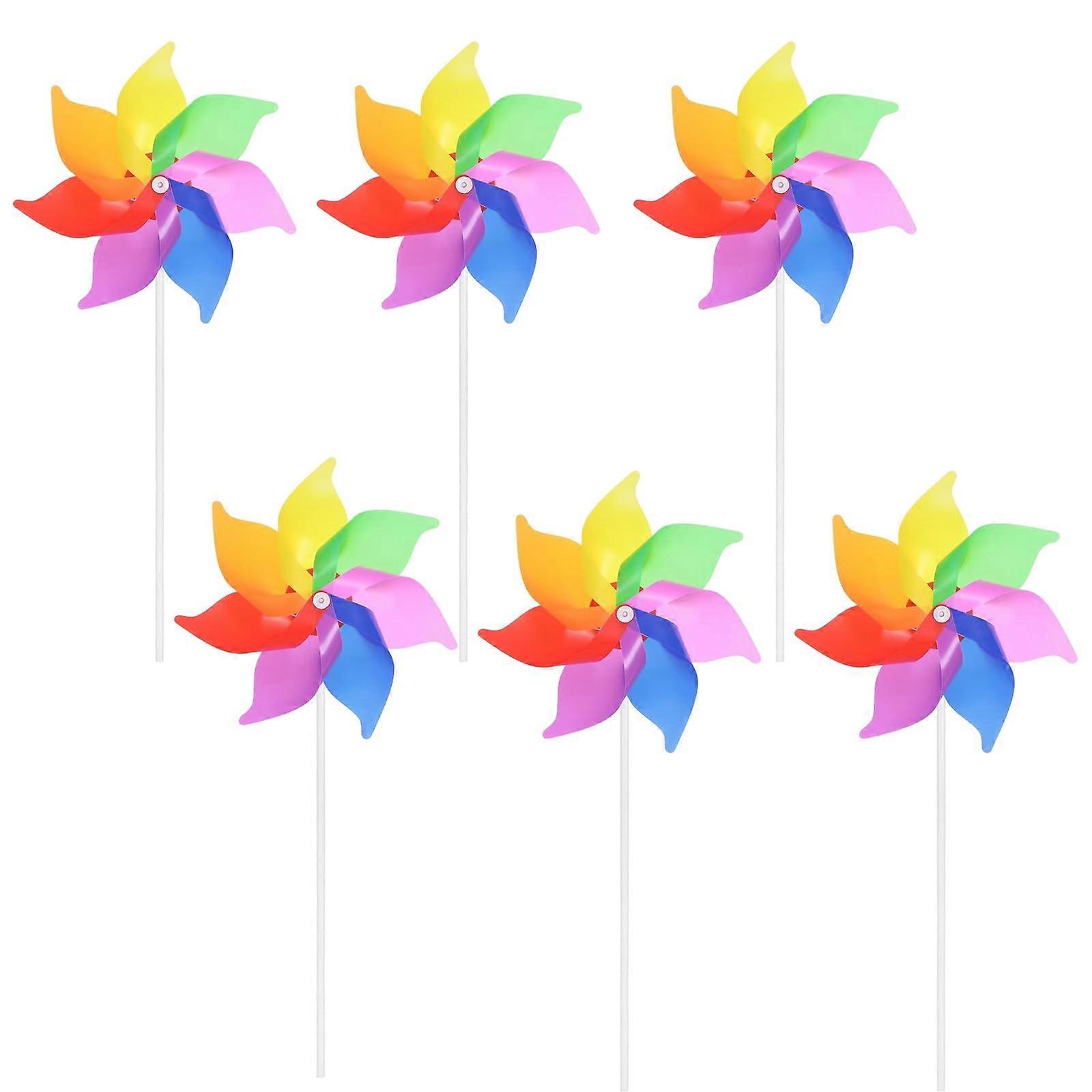 Pack of 6 Bird Repellent Windmill for Garden, Balcony, Orchard, Yard