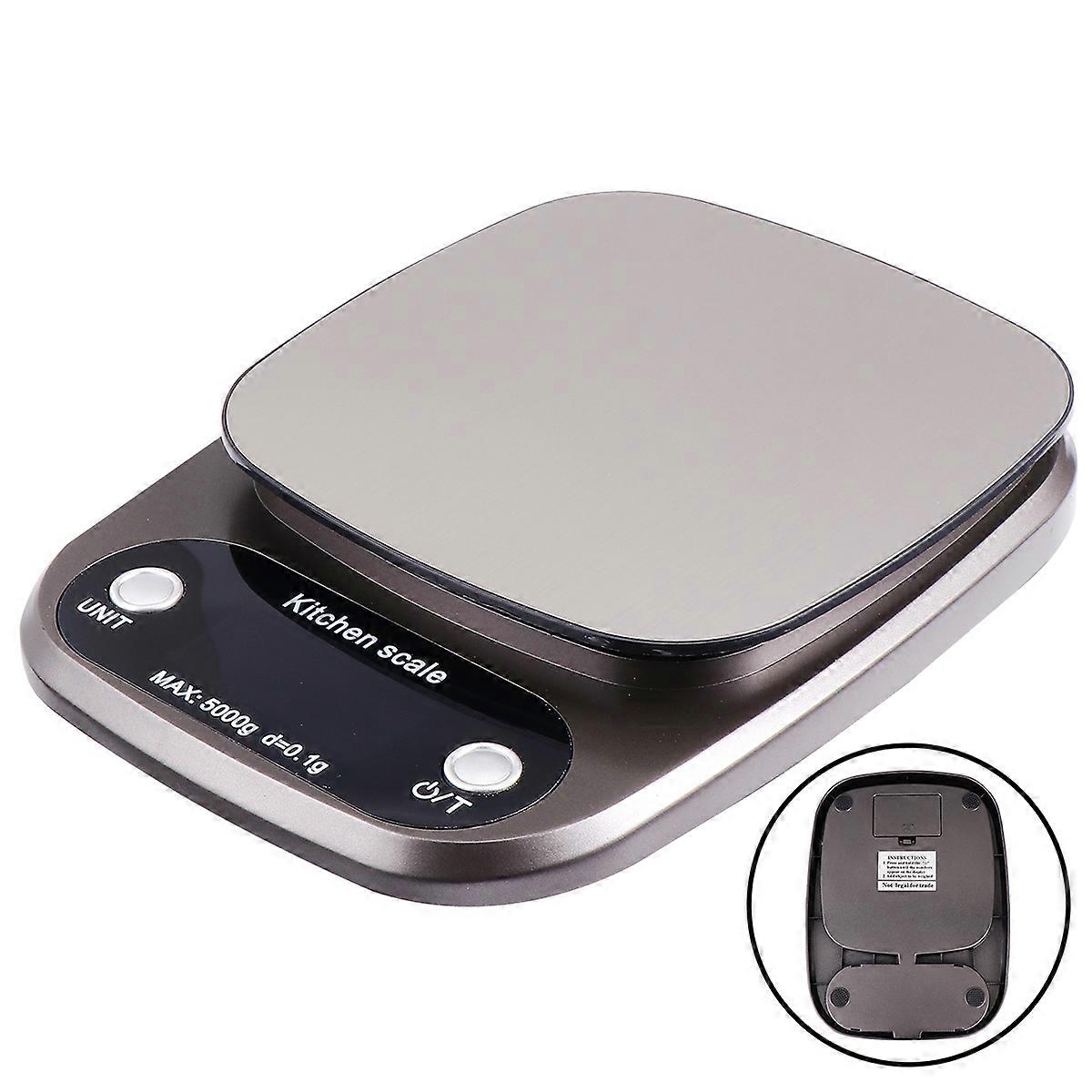 Weighing Machine For Kitchen Digital Lcd Display Stainless Steel Cooking 8.26x5.9x1.06 Inch 1Pcs