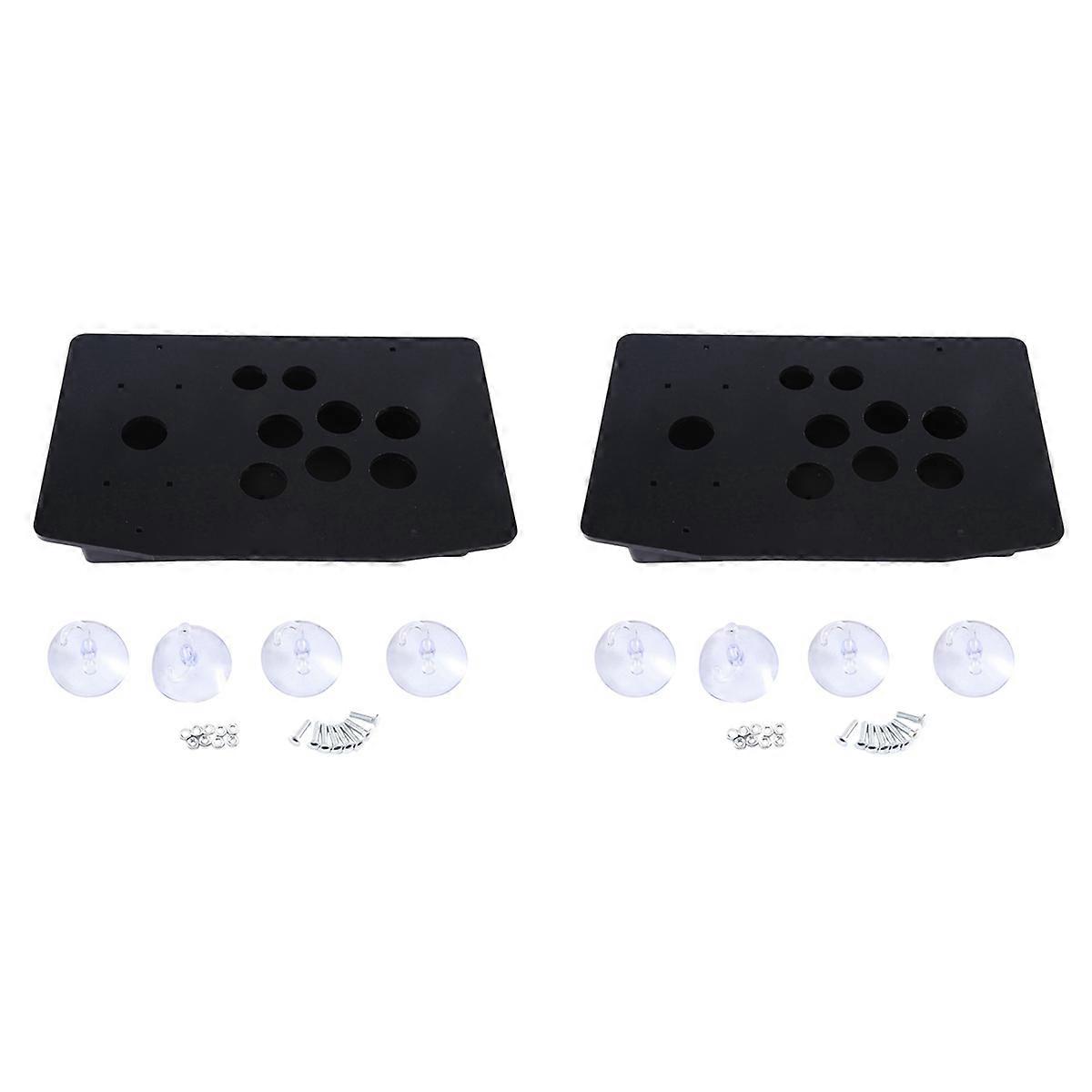 2X DIY Arcade Joystick Replacement Acrylic Panel Case Handle Arcade Game Kit Sturdy Construction Eas