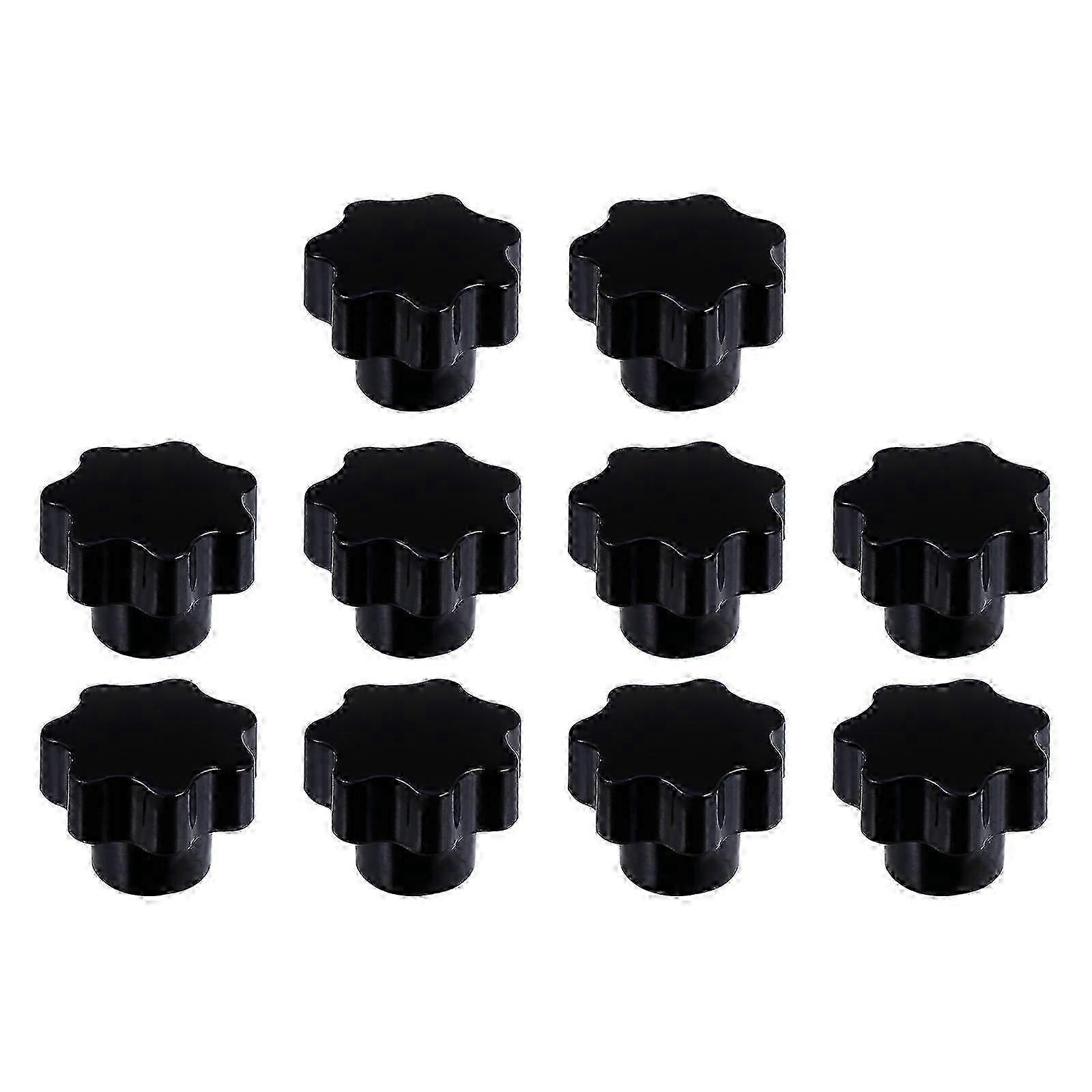 10pcs Durable Plastic Clamping Nuts Knob Handle Star Knob Threaded Hand Knob