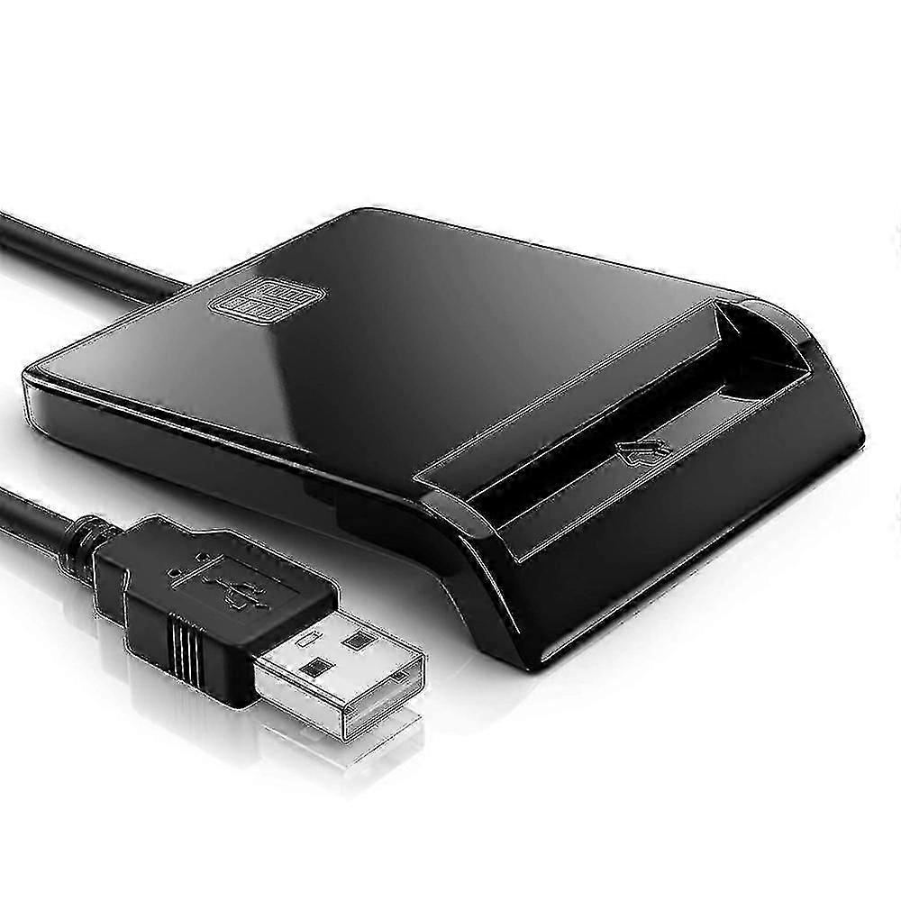 ID Card Reader Usb Smart Card Reader, zwart