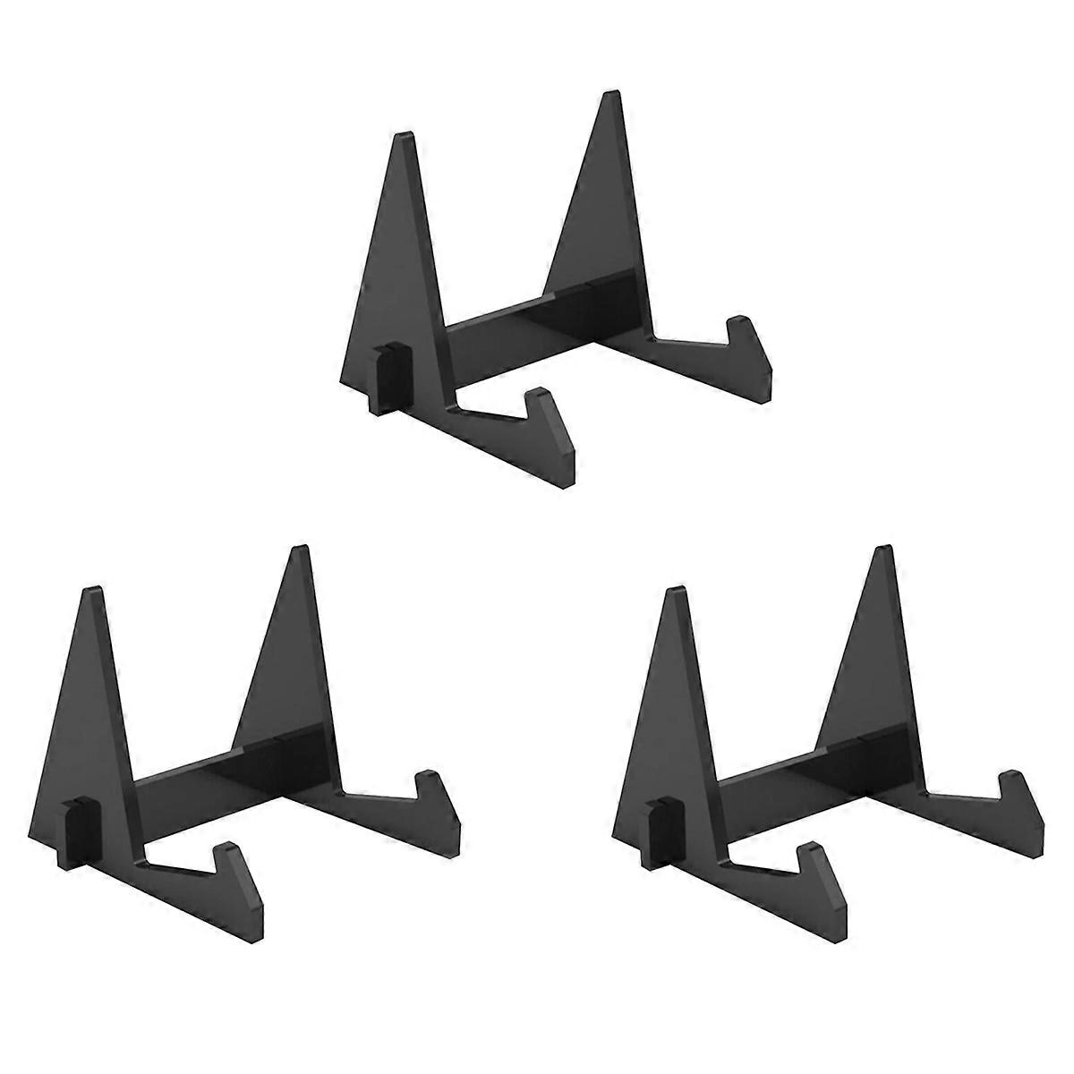 Acrylic Book Holder Shelf for Displaying Photo Frame Brochure, Black