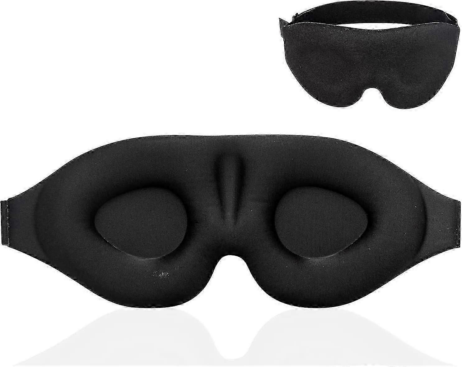 2 Pack Sleep Mask 3d Contoured With Adjustable Strap