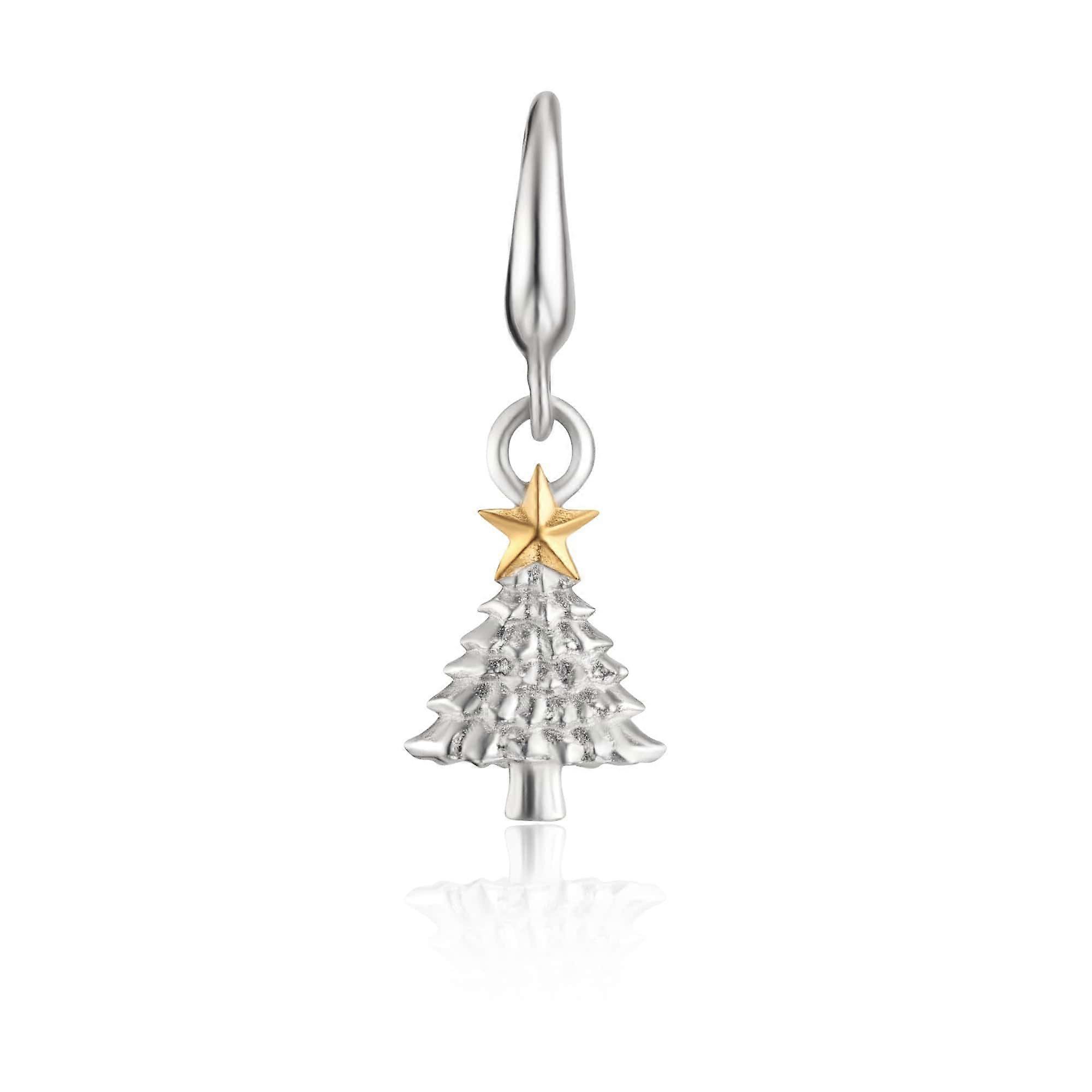 Silver Christmas Tree Charm CSXM