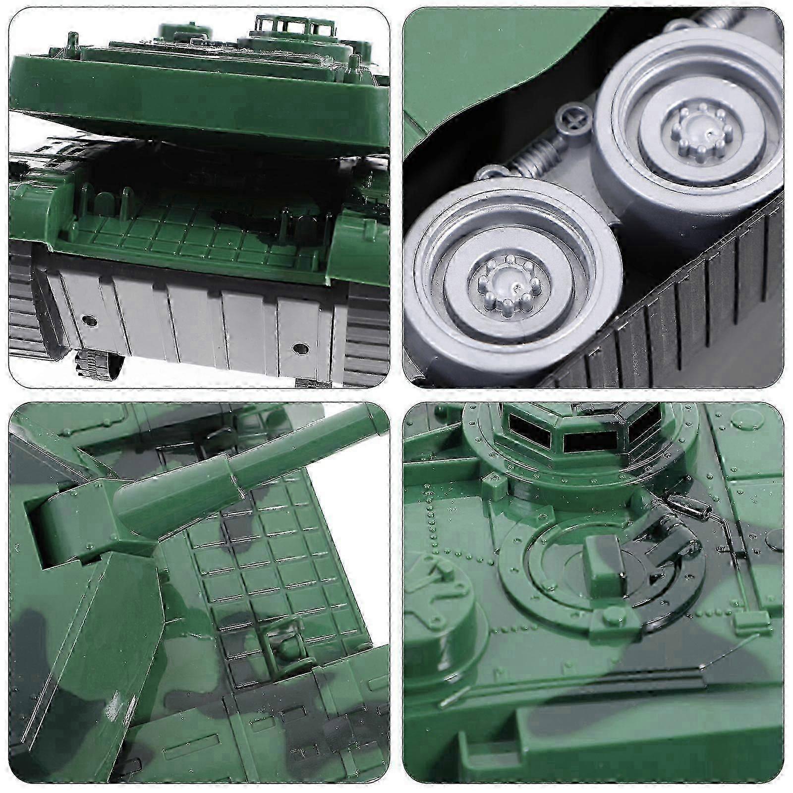 Tank Model Rotatable Turret Model Tank Simulation War Toy Desktop Decoration