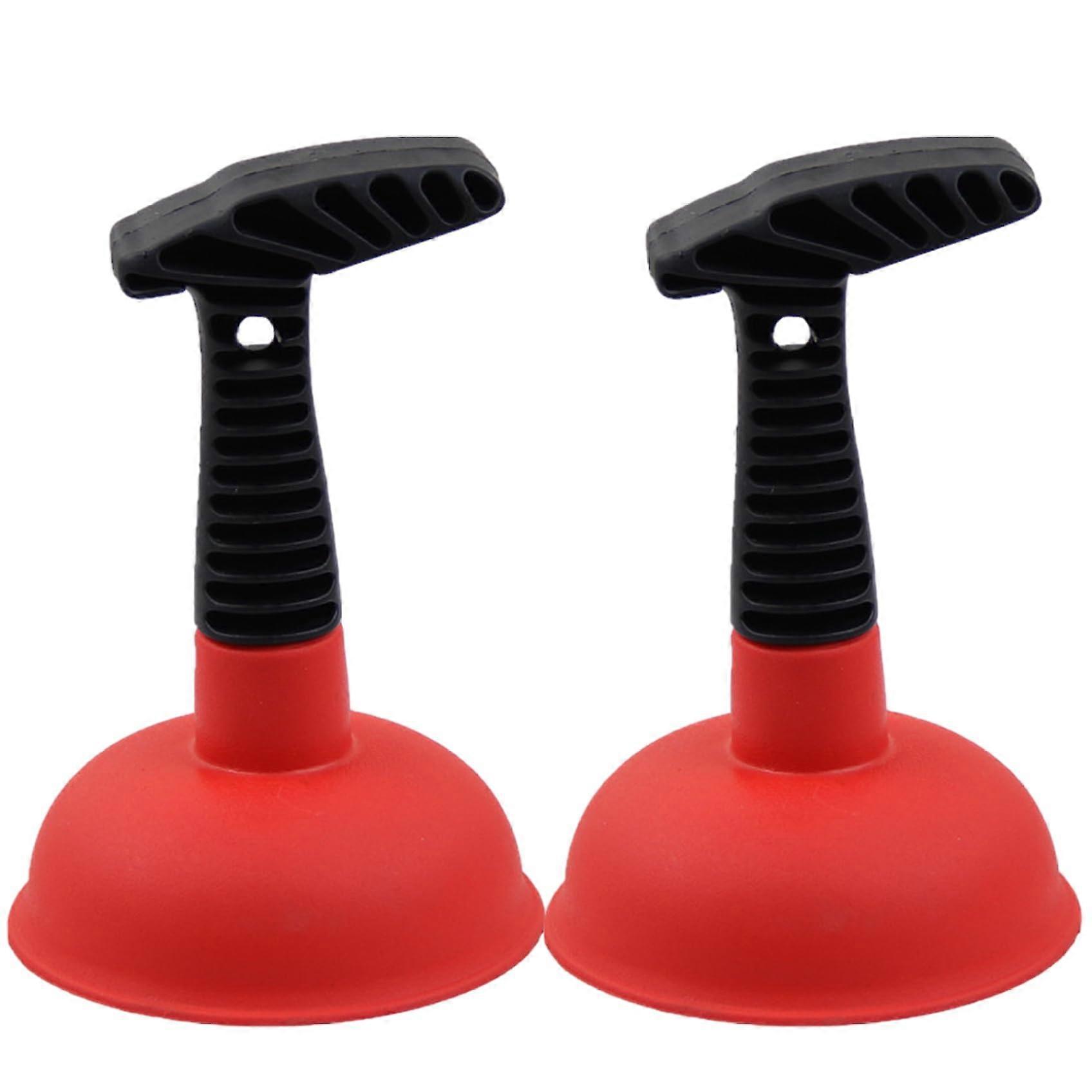 Mini Plunger 2 Pieces 4 x 7 Inch Rubber Sink Plunger with Ergonomic Handle