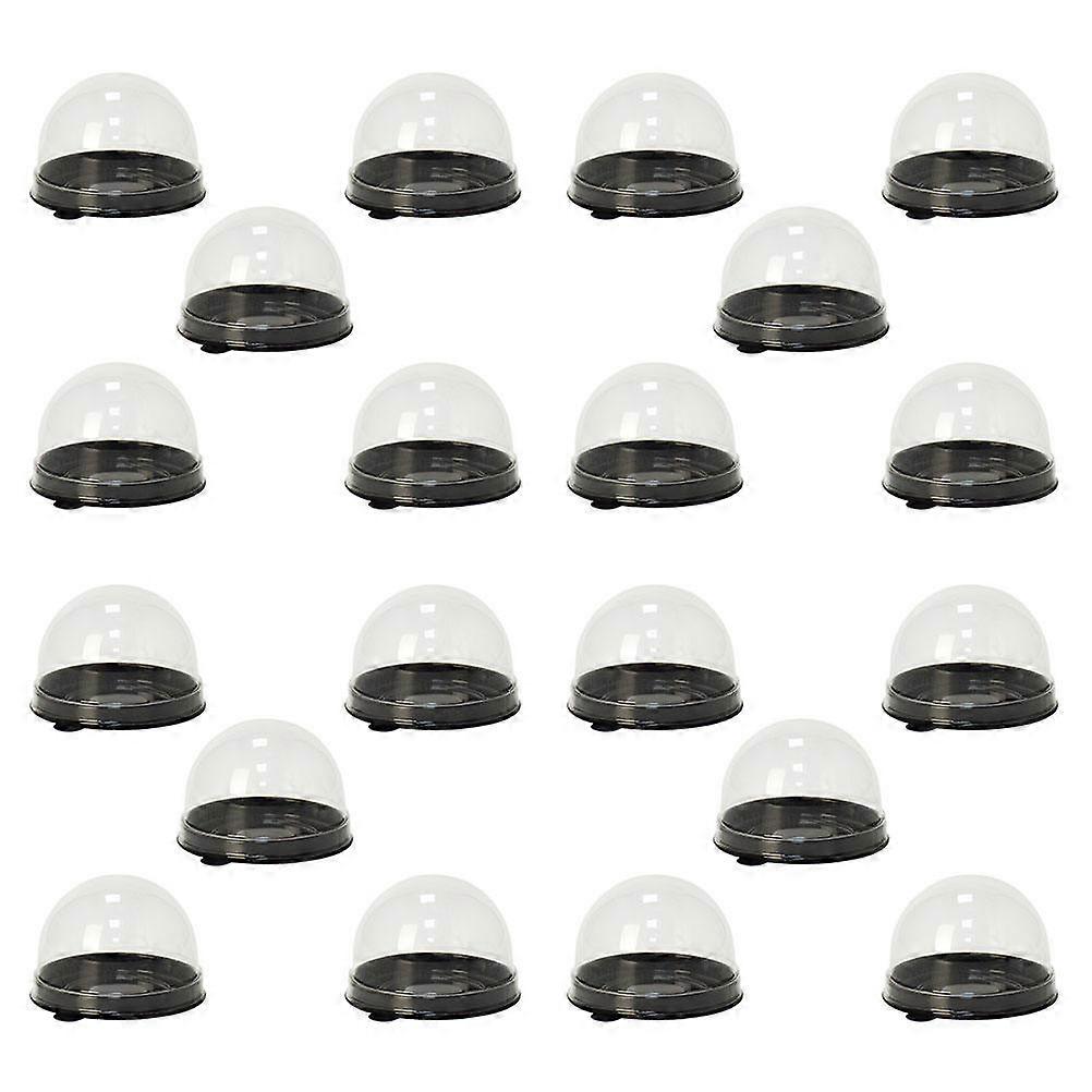Cake Packing Containers Plastic Boxes with Lid for Bakery Use 50Pcs
