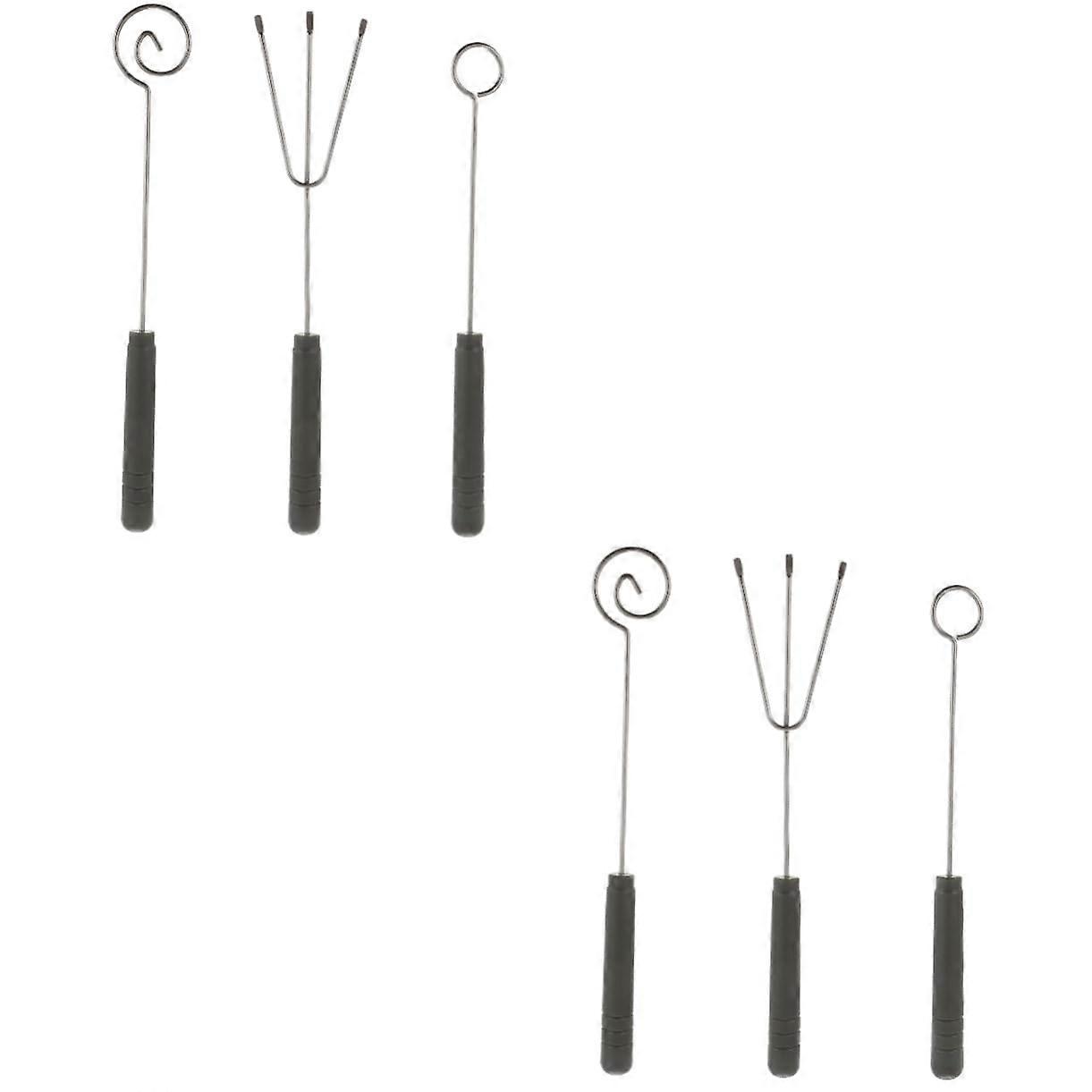3piece stainless steel chocolate dip set – fondue forks for chocolate sweets and DIY decorations – perfect for baking and celebrating