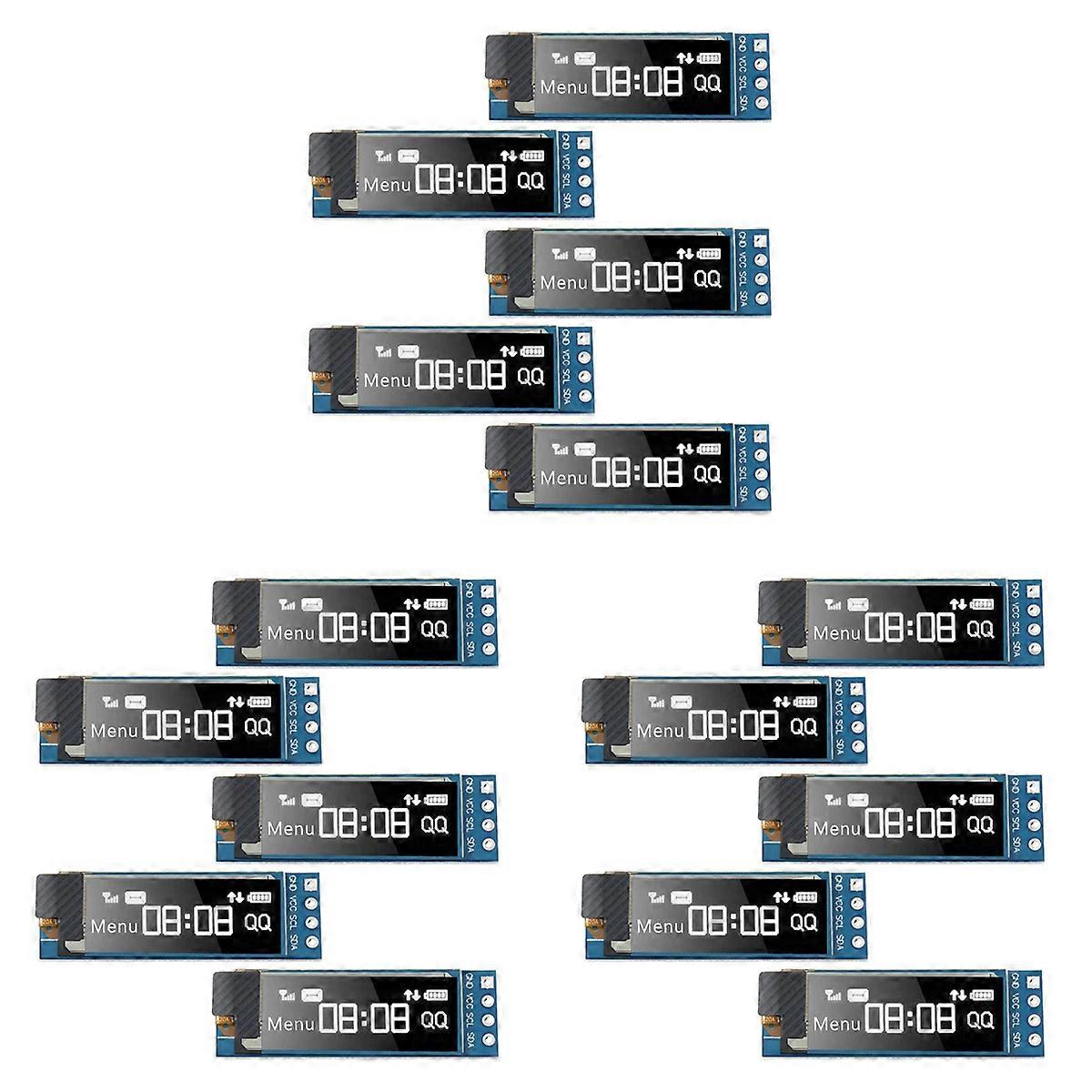 5 Stück I2C Display Modul 0,91 Zoll I2C OLED Modul (Weißlicht)