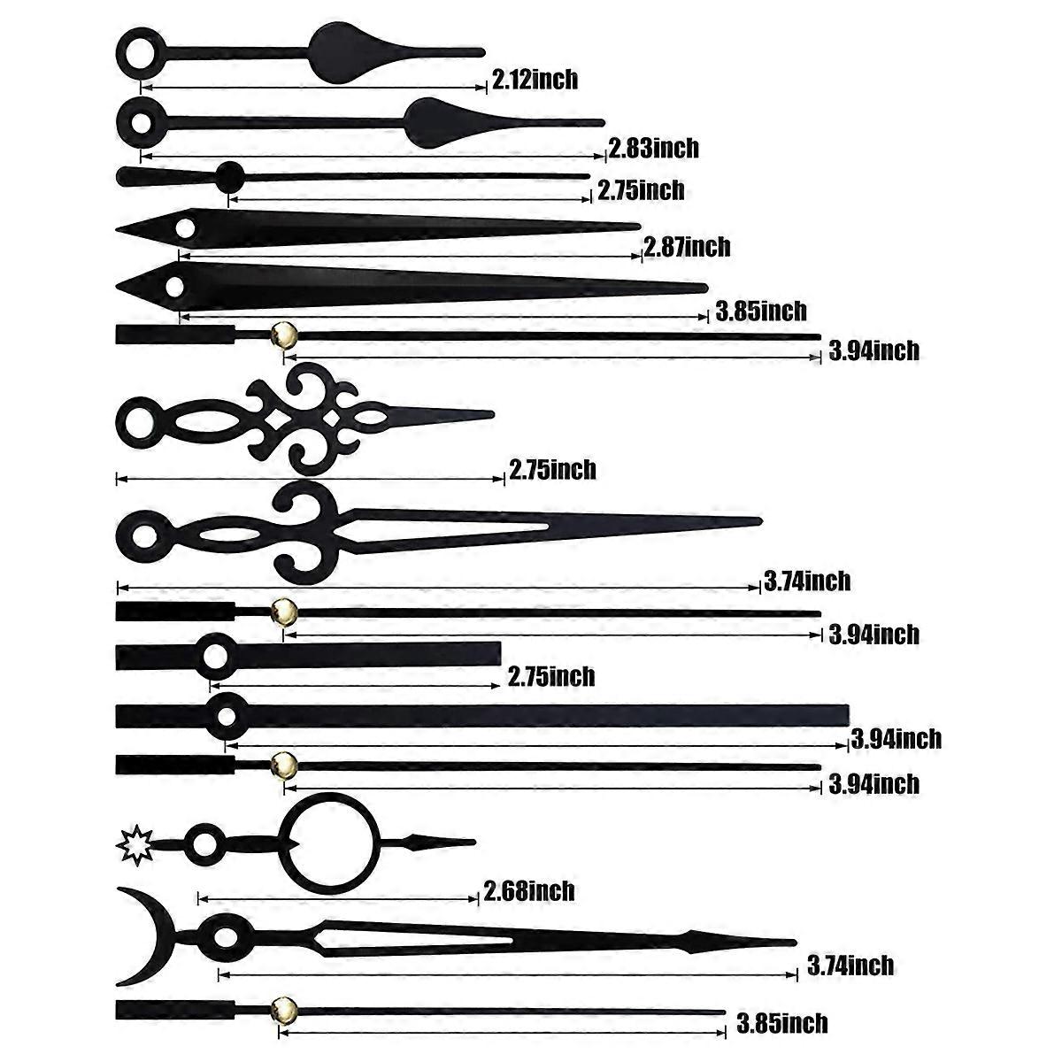 14 Styles Clock Movement Mechanism,Non-Ticking Clock Hands,DIY