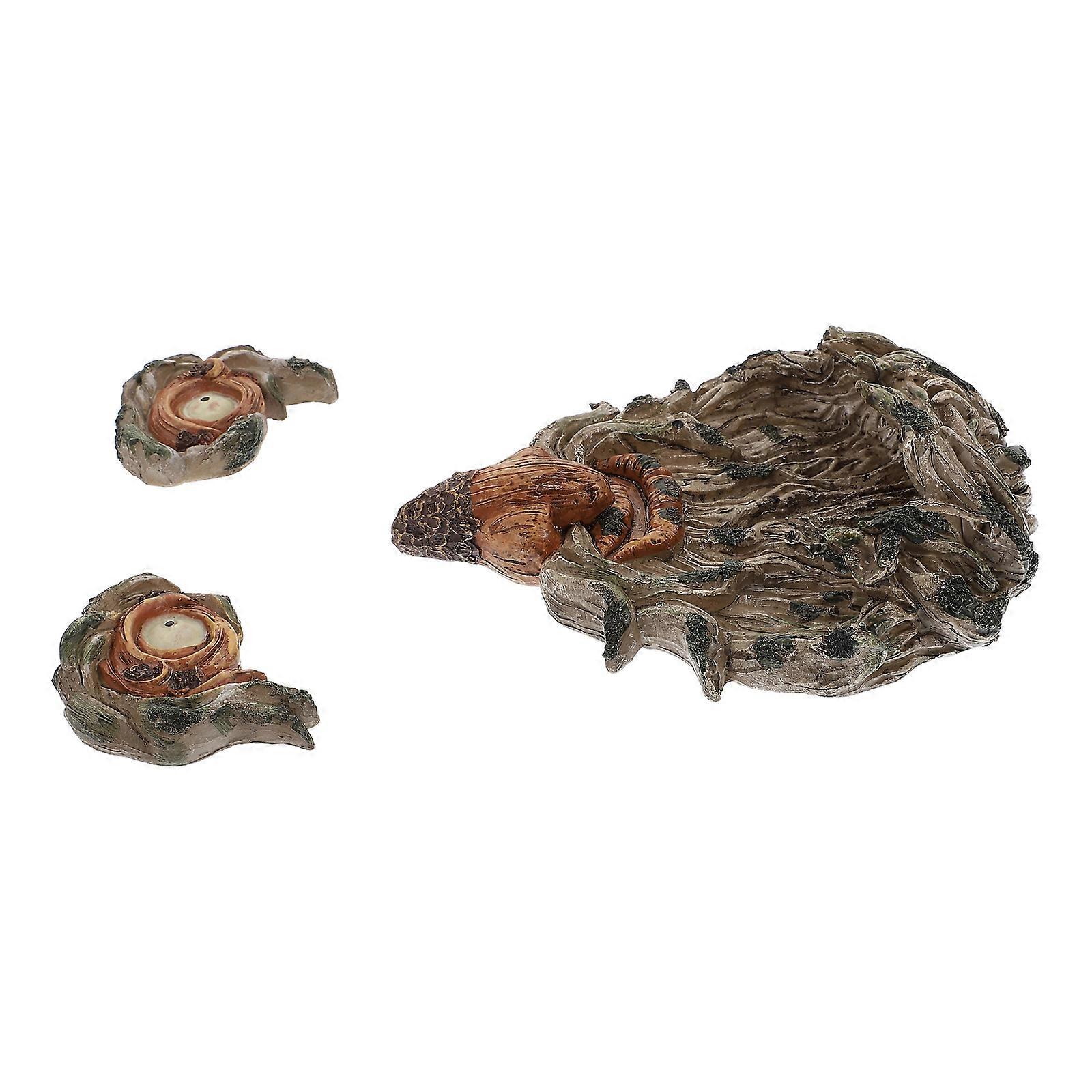 Face Bird Feeder 16.5X13cm Coffee Resin For Outdoor 1Pc