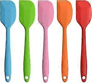 Dough Scraper Set, 5 Silicone Spatulas, Heat Resistant Baking Spoons, 500°F