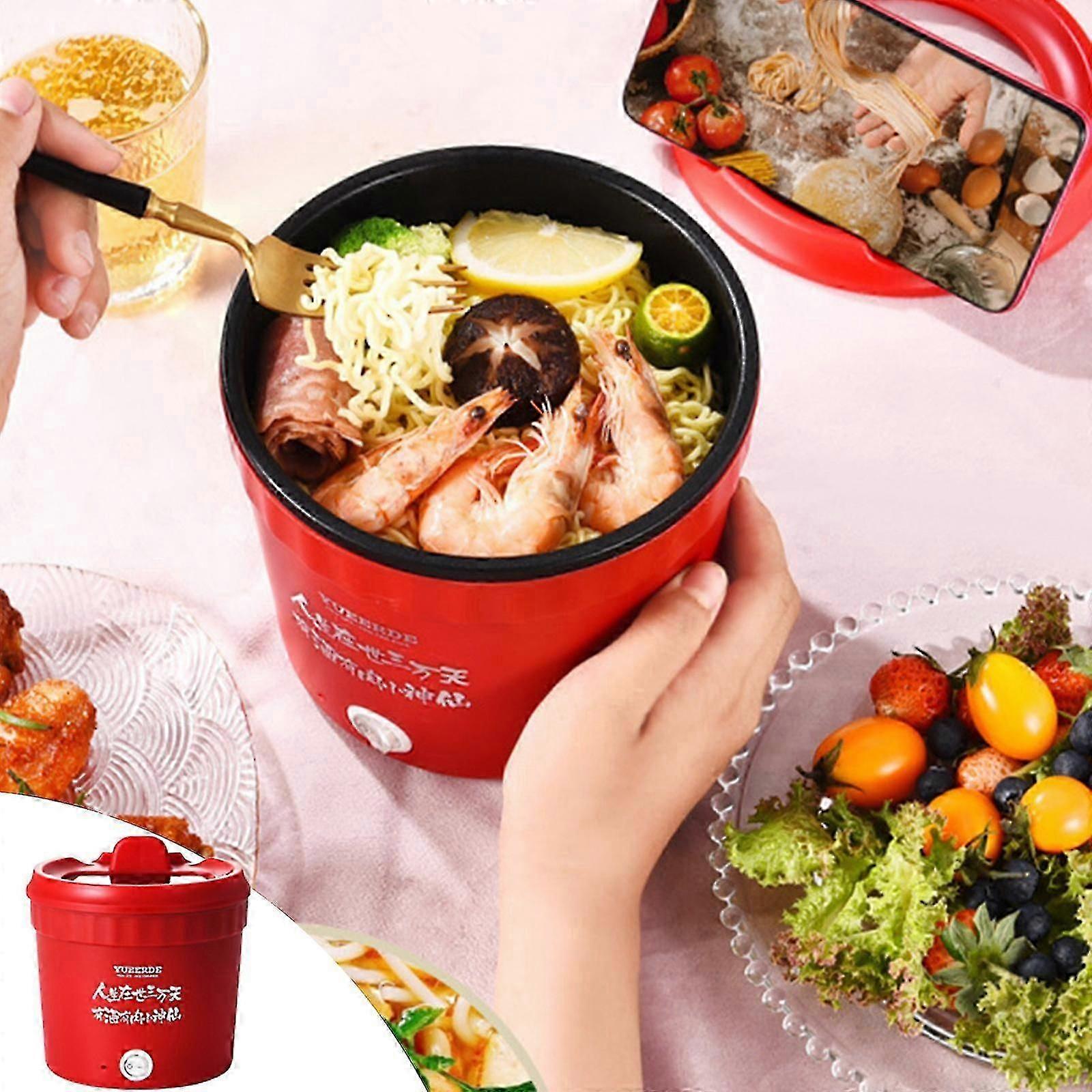 طباخ أرز صغير ، وعاء ساخن كهربائي ، وعاء رامين صغير محمول للتبخير ، القلي السريع ، حساء العصيدة والمعكرونة