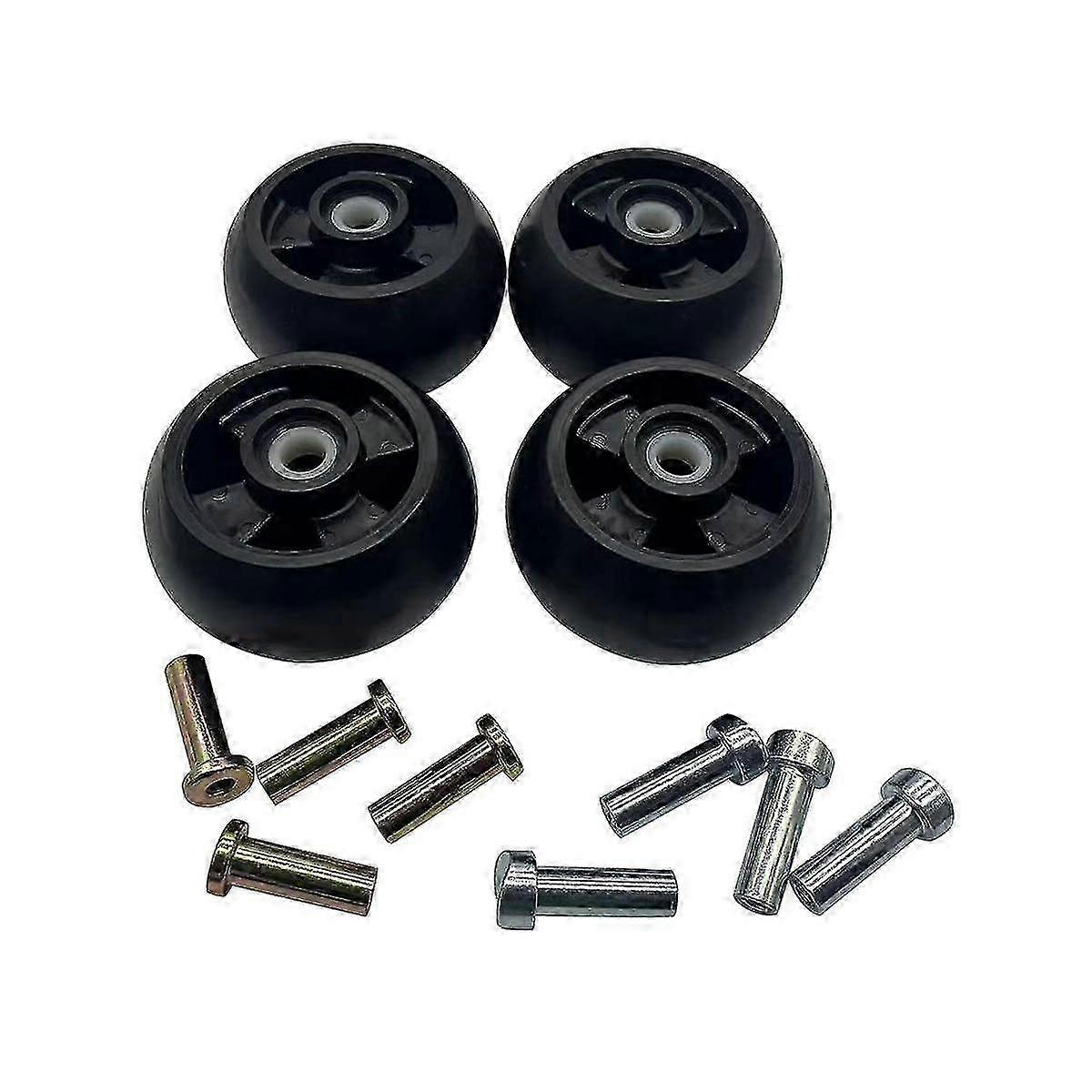 Kit ruote per ponti 4 pezzi compatibili con compatibili con tosaerba per terrazze Parte 210-300 Am125172 2025r 2210 Ruote Siz--Nero