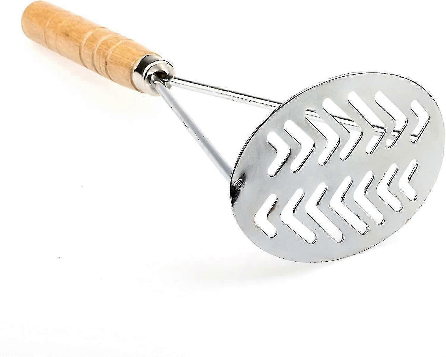 Wooden Handle Potatoes Masher, Metal Potato Masher, Potato Masher Stainless Steel, Sweet Potato Masher (shikai)