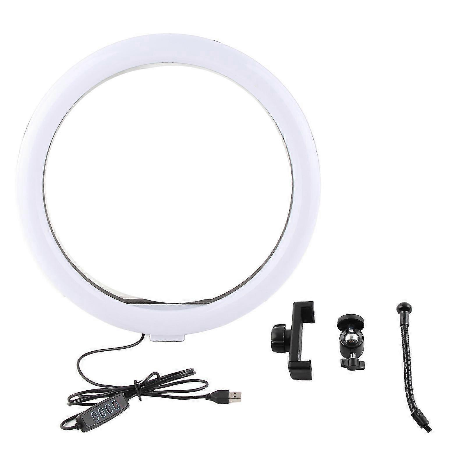 13 Inch Selfie Ring Light with Phone Holder LED Light with USB Plug for Streaming Makeup Photography