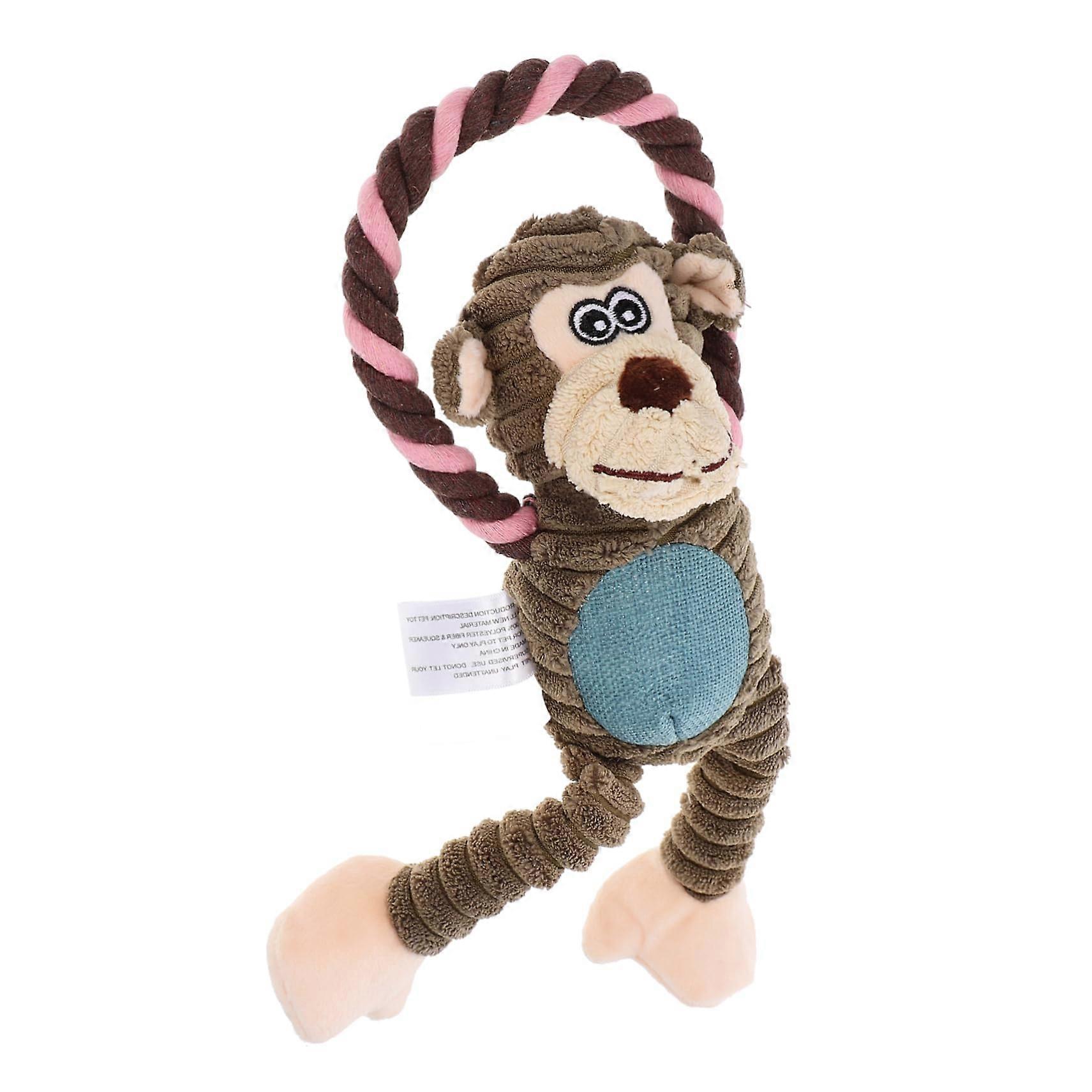 Dog Plush Toy with Squeaker Interactive Chew Toy for Puppies Durable Lightweight Design for Small and Medium Breeds