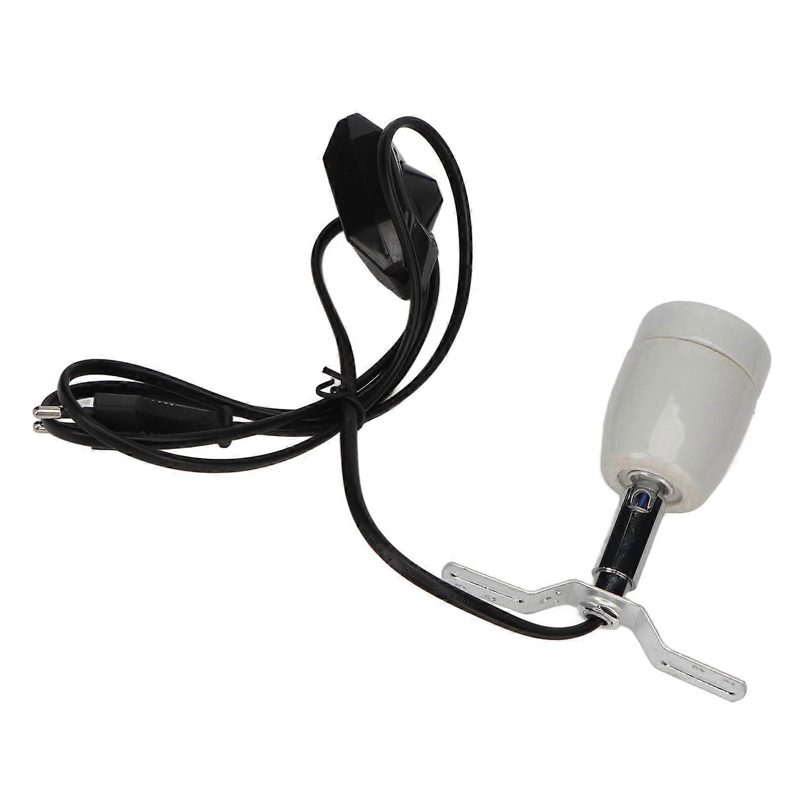 Reptile Ceramic Heat Lamp Holder E27 400W Rotatable Ceramic Heating Bulb Base with Switch 110‑