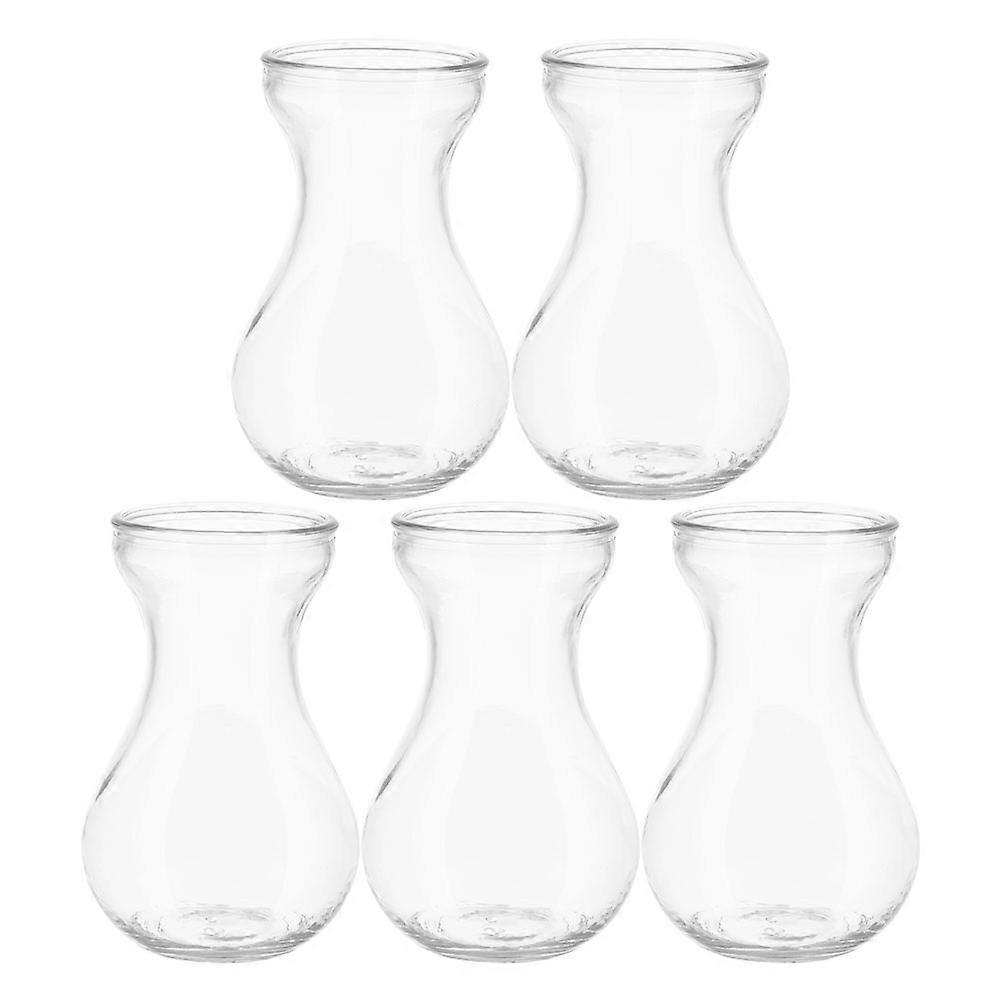 Here's a polished and engaging product description you can use for marketing or informational purposes:
 
**5pcs Transparent Glass Flower Vases –