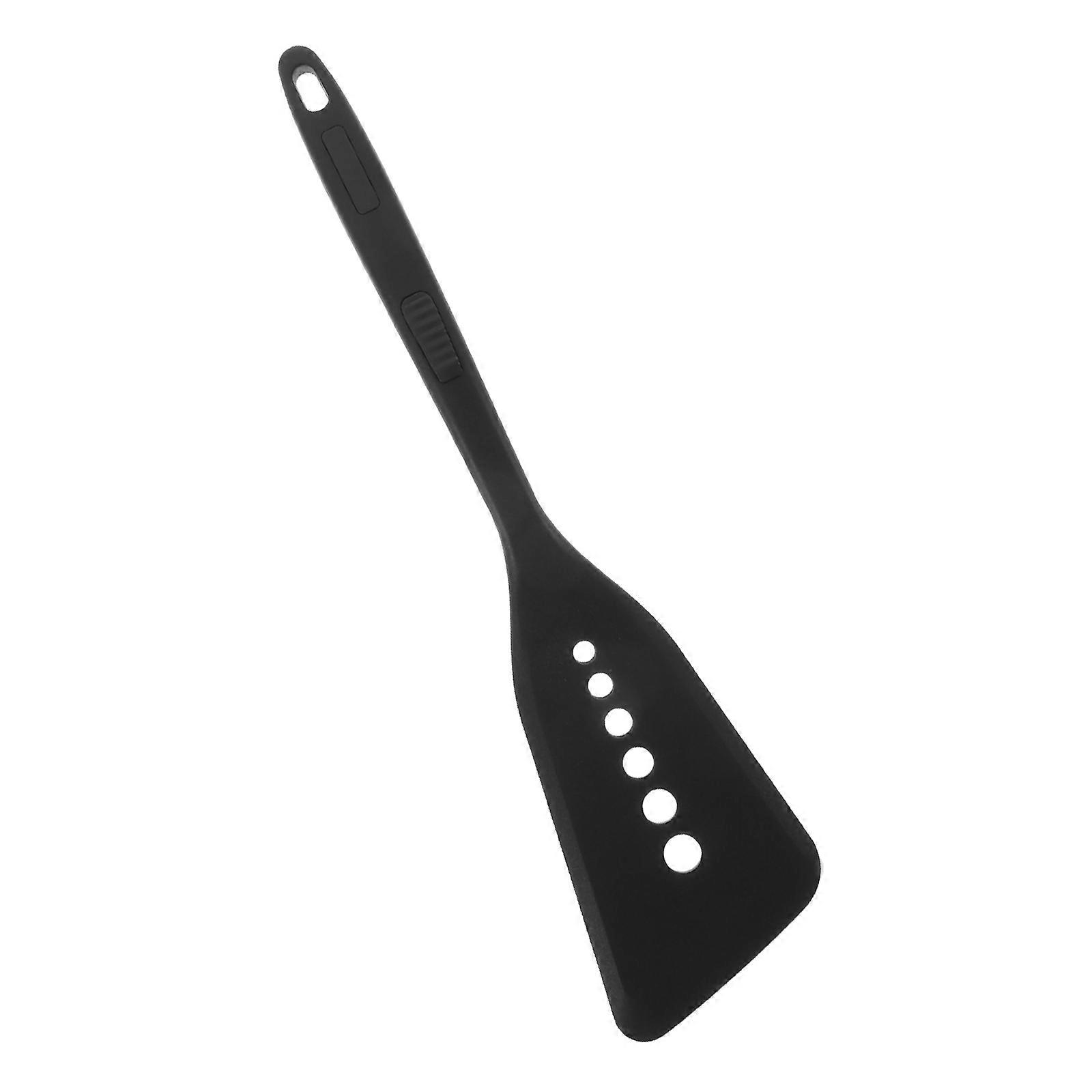 Reusable Silicone Spatula Black Kitchen Tool Canteen Use Heat Resistant 1Set