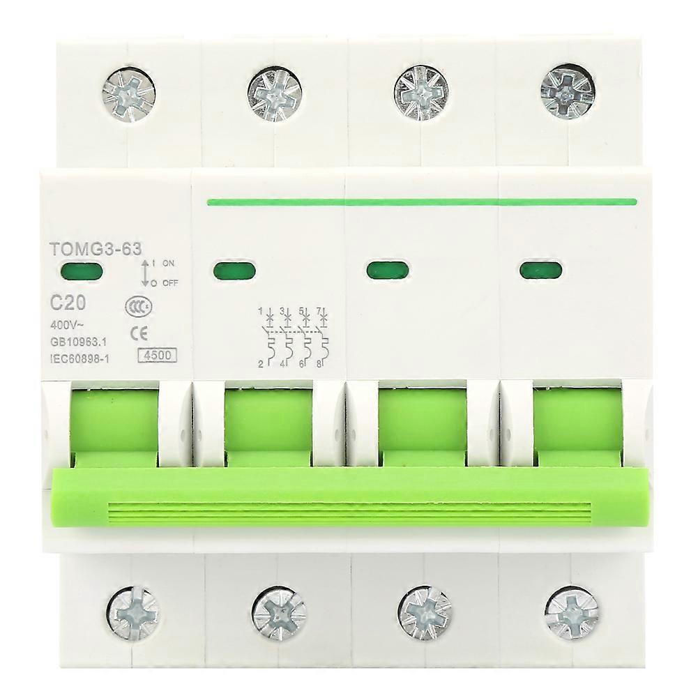 TOMG3-63 4P C type Miniature Circuit Breaker Leakage Protection Air Switch (20A)