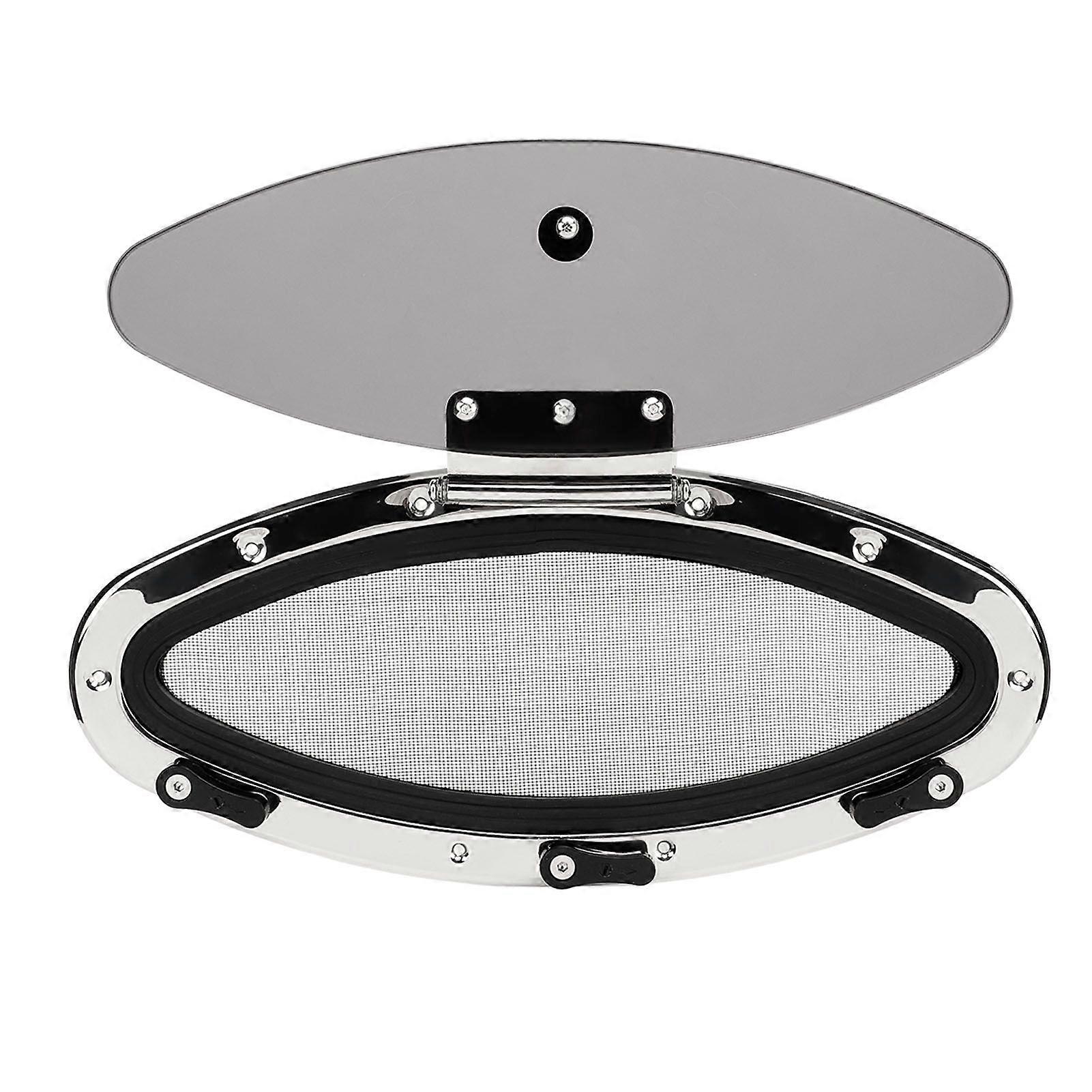 Boat Porthole Window Oval Inner Open Type Tempered Glass UV Proof Waterproof Portlight Hatch Window for Ship Yacht