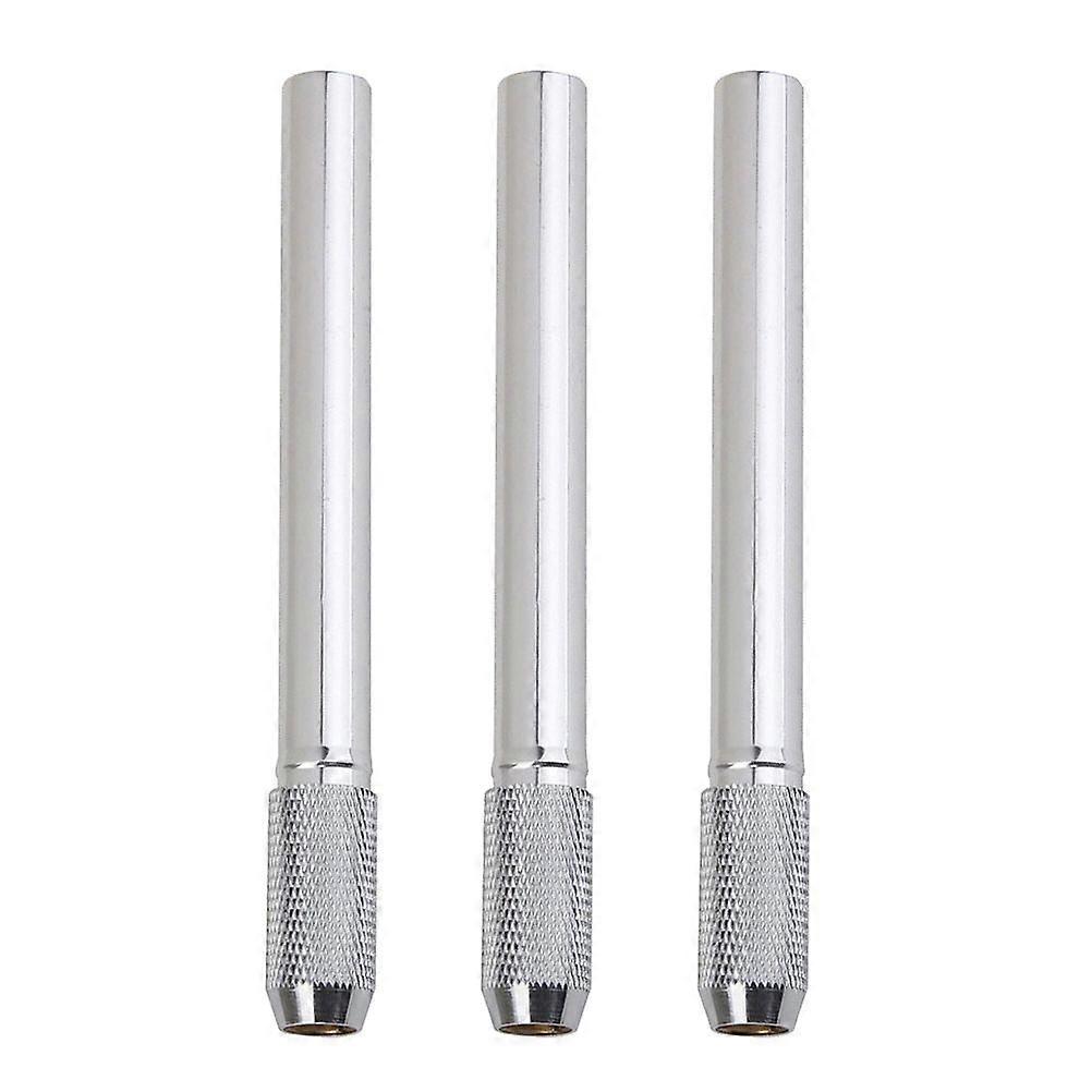 3pcs מרחיב עיפרון מתכת מחזיק עיפרון חסון מאריך מוט הארכת עיפרון נייד ציוד ציור אמנותי לבית הספר לאמנים (רנדום קול