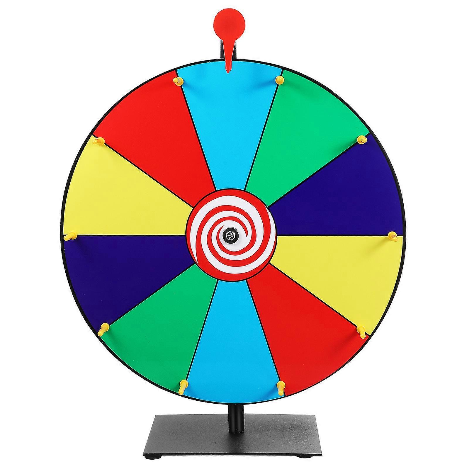 Raffle Wheel Prize Wheel Tabletop Design For Lucky Draw Events Circular Multicolor 40.00X40.00X0.80CM Spinning Function 1 Set