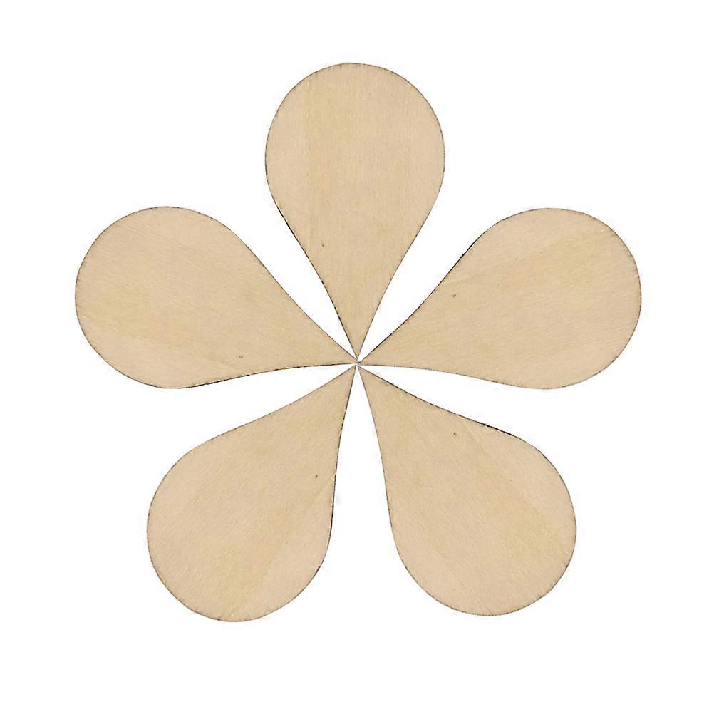 Wooden Rounds For Ornaments DIY Wooden Slices Doodle Embellishments 4.00X2.50X0.30CM Khaki 100Pcs