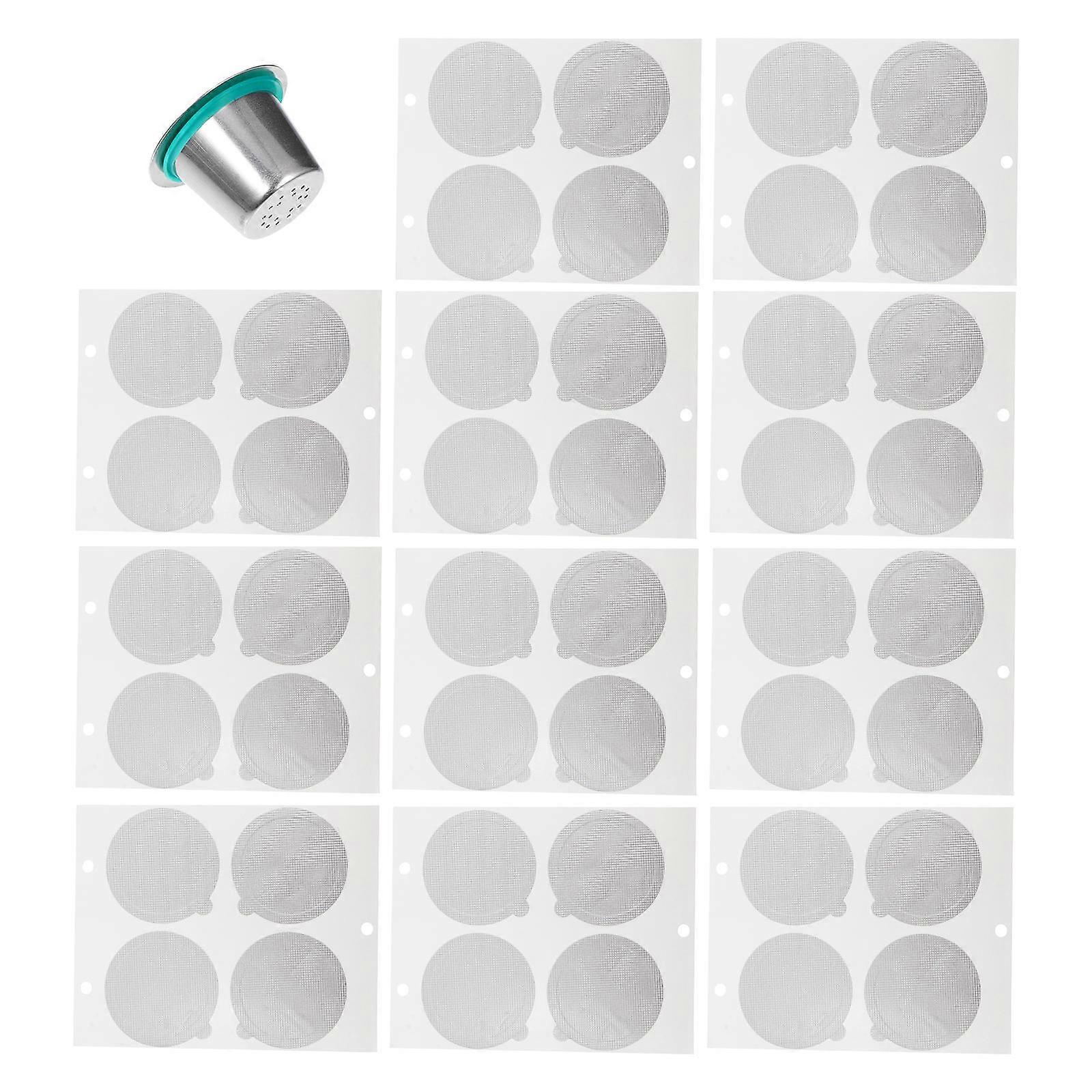 Stainless Capsule With Foil Lids For Hotel Use Silver 3.7X3.7X2.5CM 1 Set
