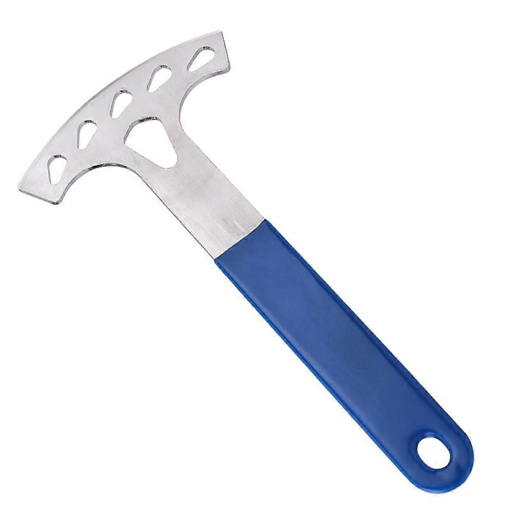 Bicycle disc brake wrench, disc brake pad spreader, and rotor alignment tool for mountain bikes, road bikes, blue