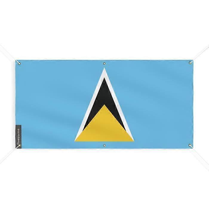Saint Lucia Flag Banner 6 Grommets 160x320cm Polyester