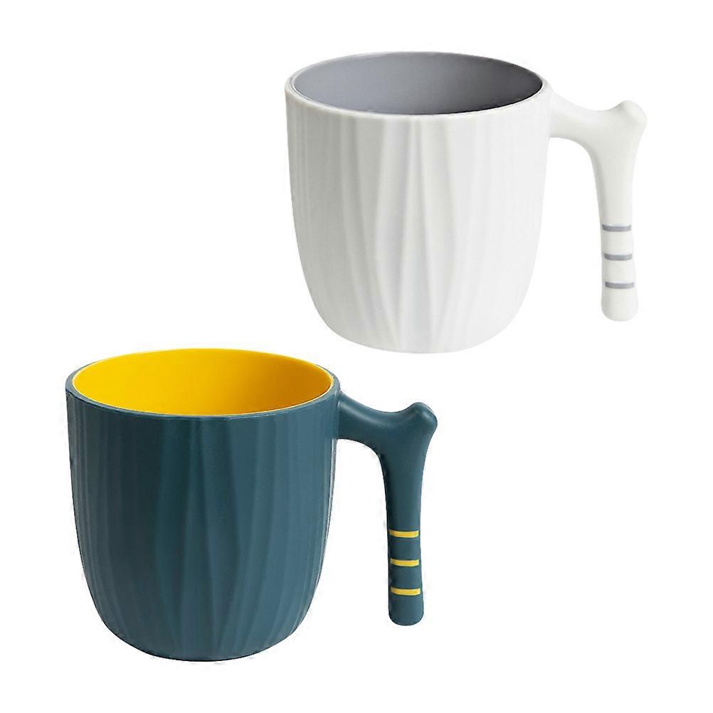 Toothbrush Cups Double Layer for Portable Use 2Pcs Creative Storage Cups